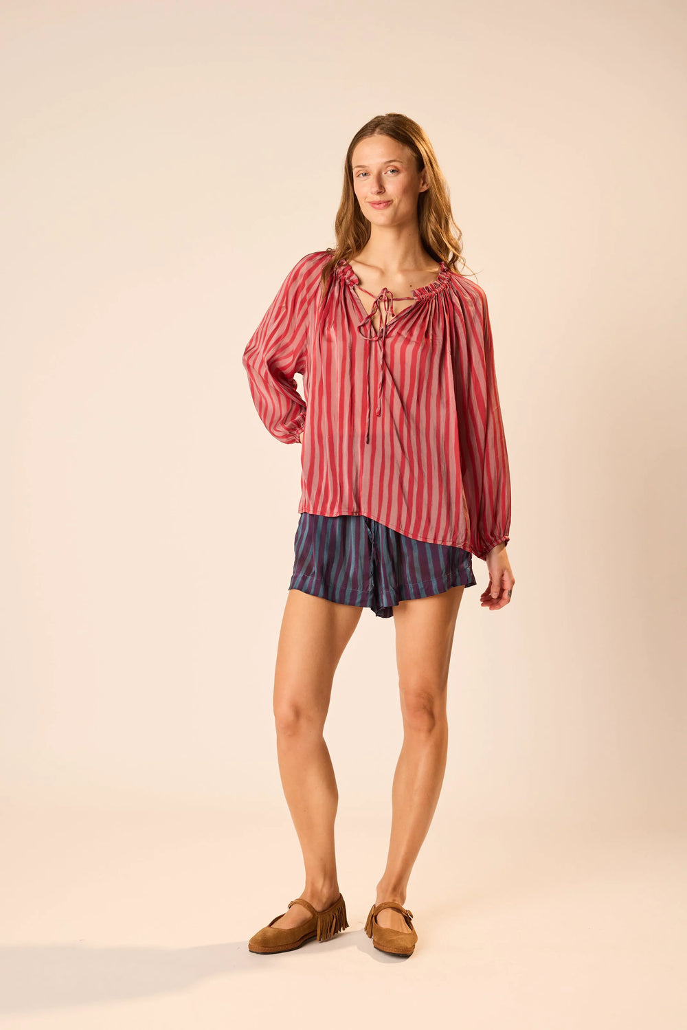 PETITE STRIPE RHUBARB