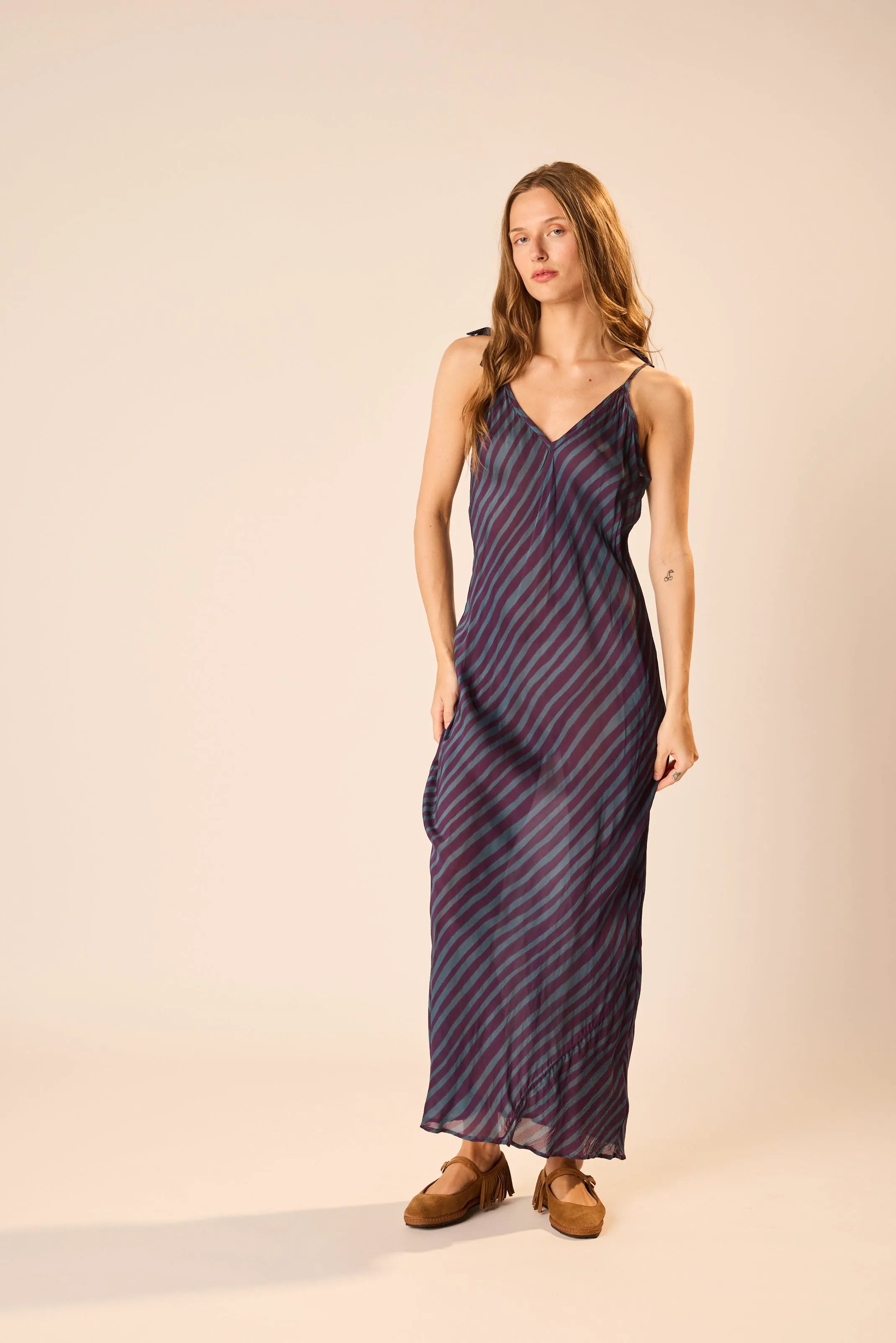 PETITE STRIPE PETROLEUM