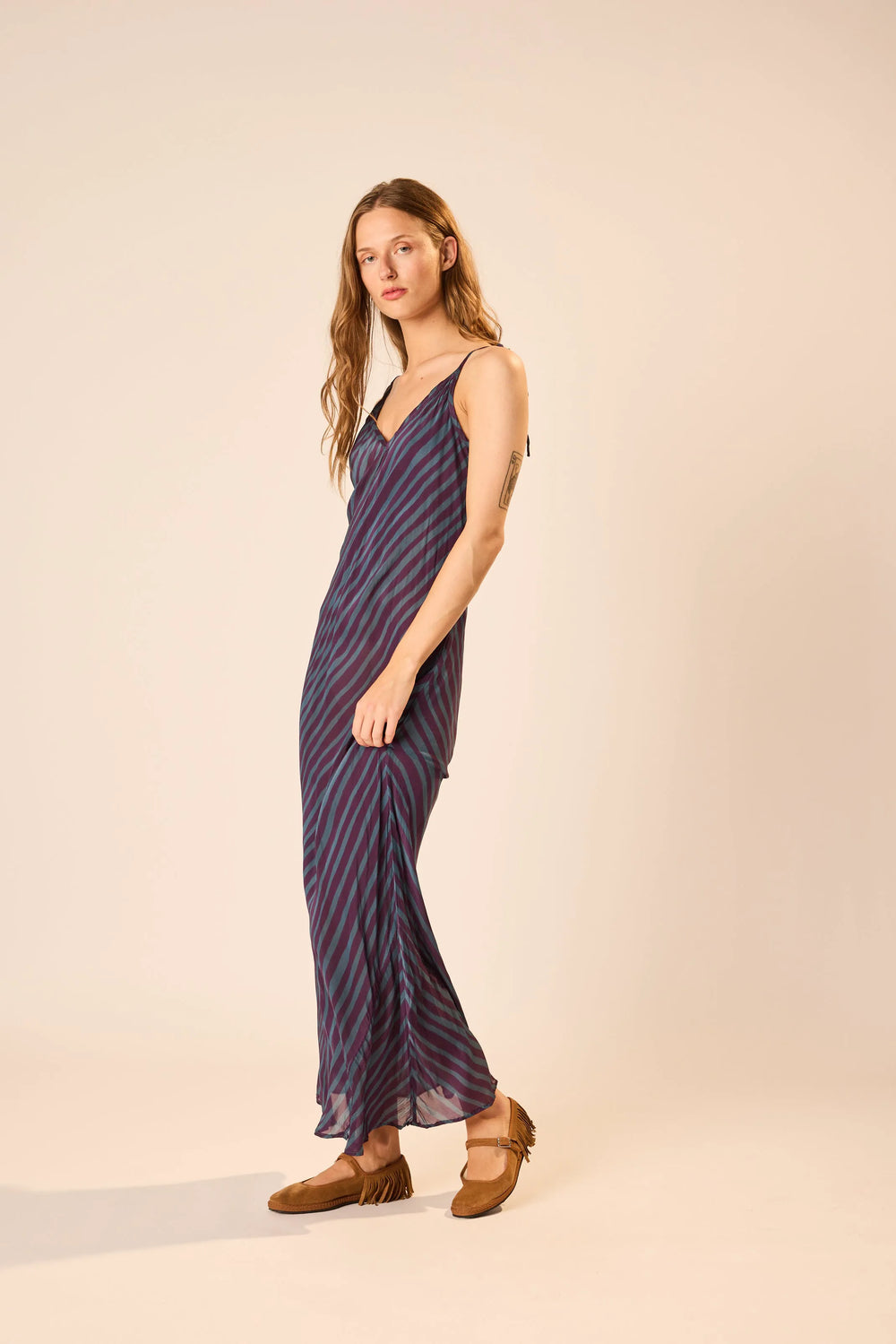 PETITE STRIPE PETROLEUM