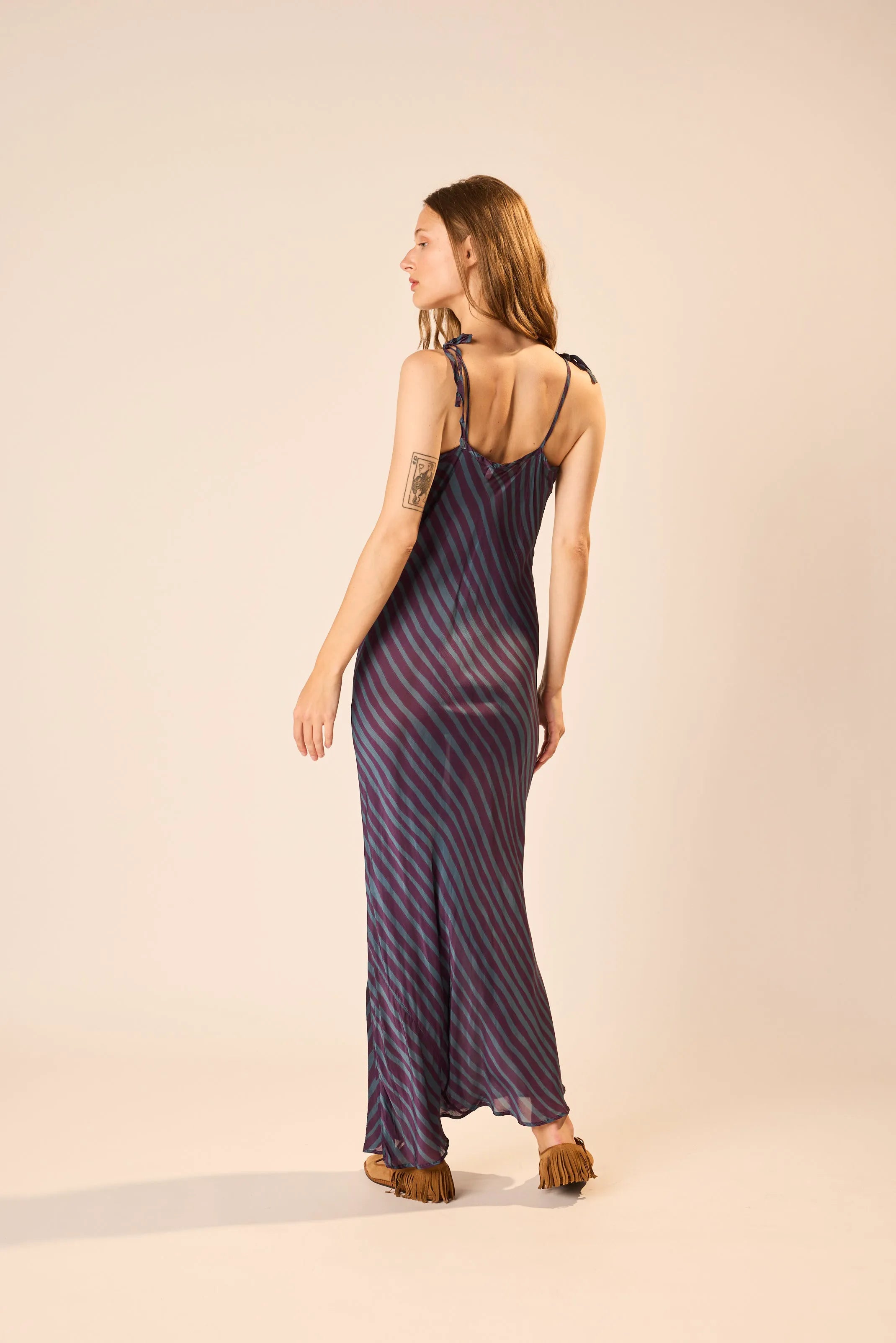 PETITE STRIPE PETROLEUM