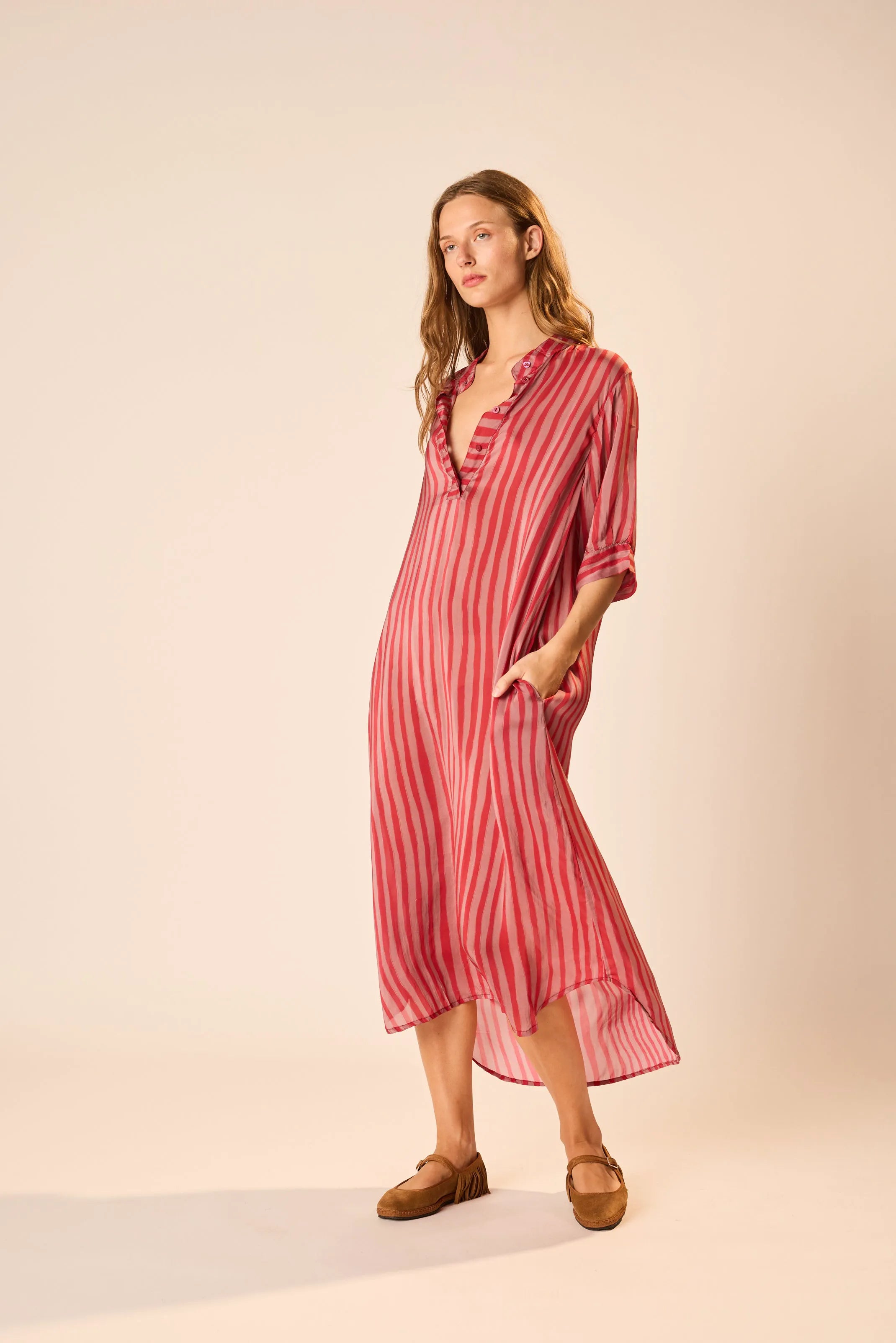 PETITE STRIPE RHUBARB