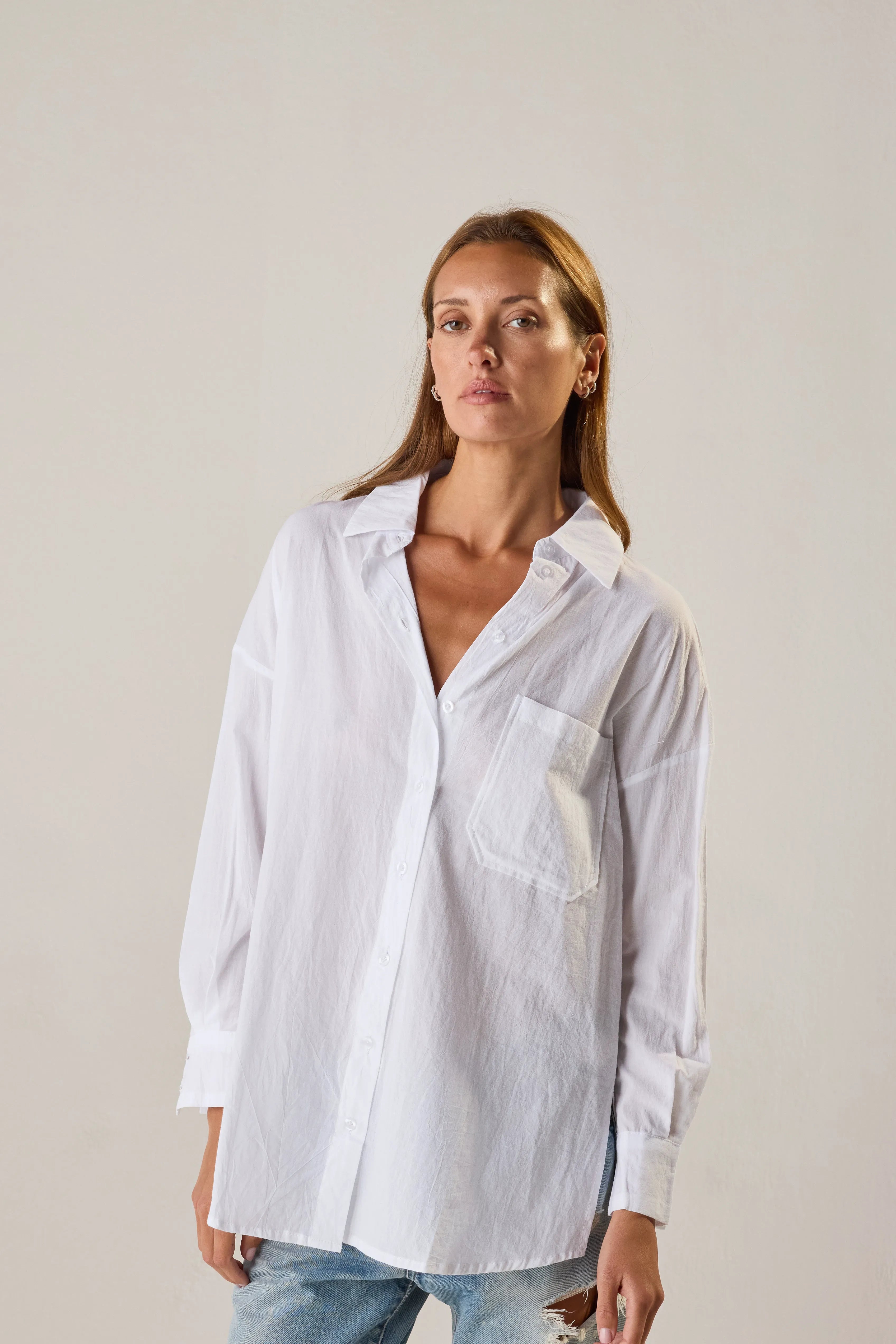 WHITE FLAT COTTON