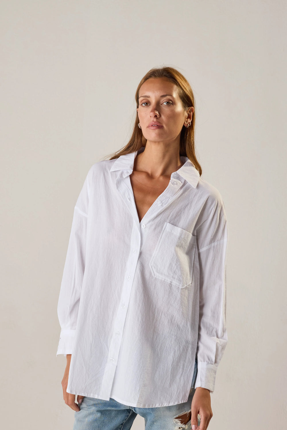 WHITE FLAT COTTON