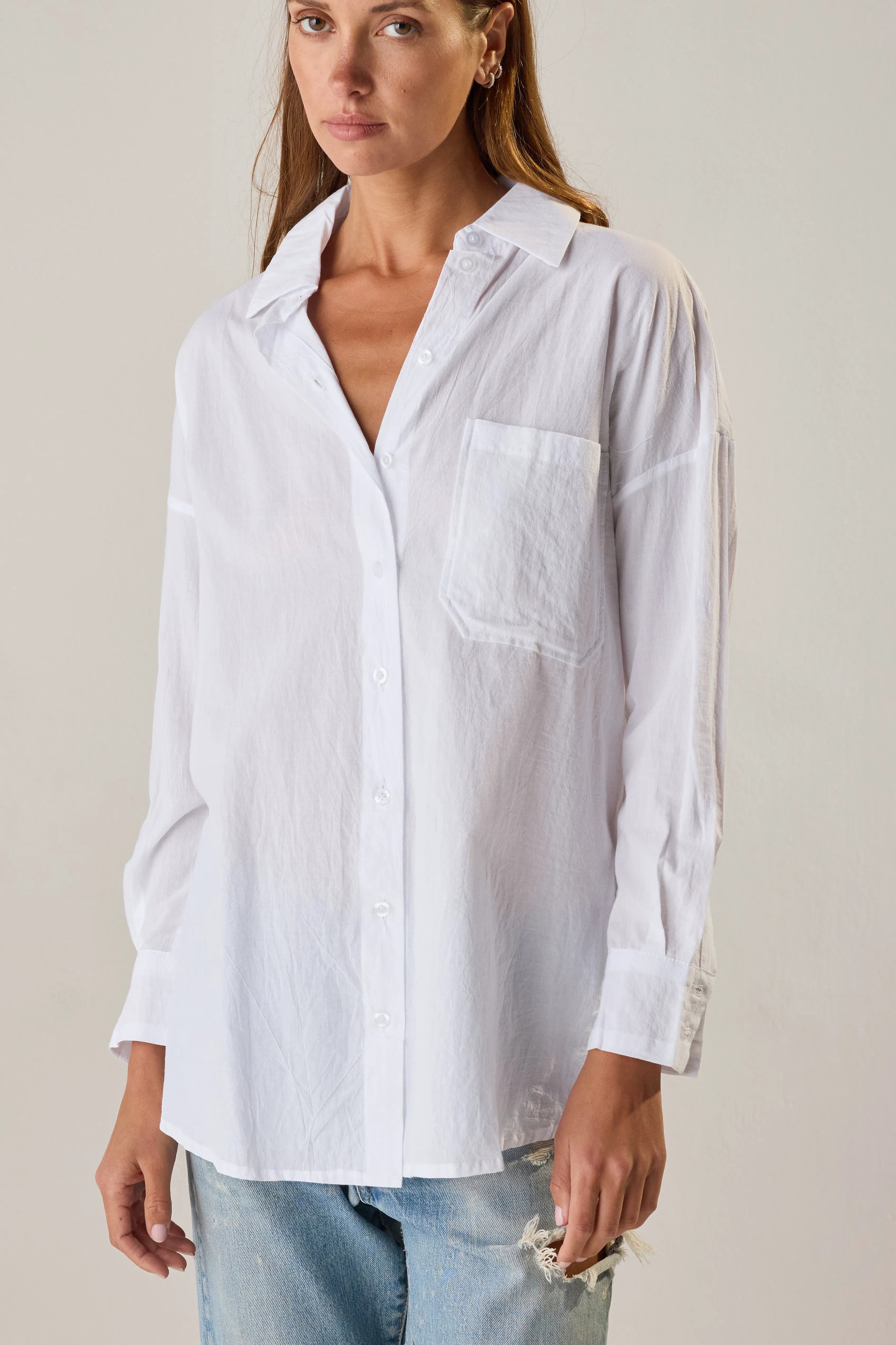 WHITE FLAT COTTON