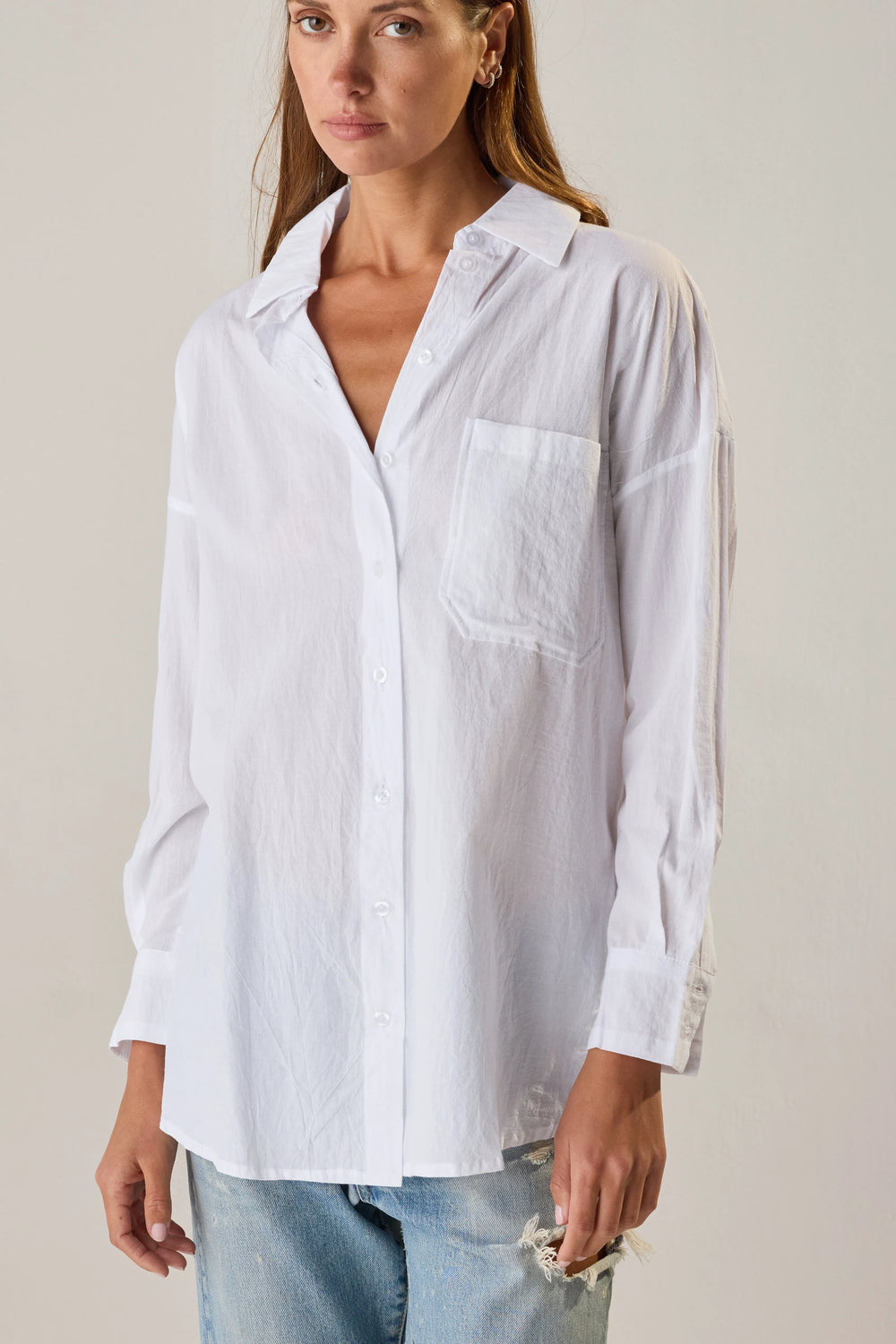 WHITE FLAT COTTON
