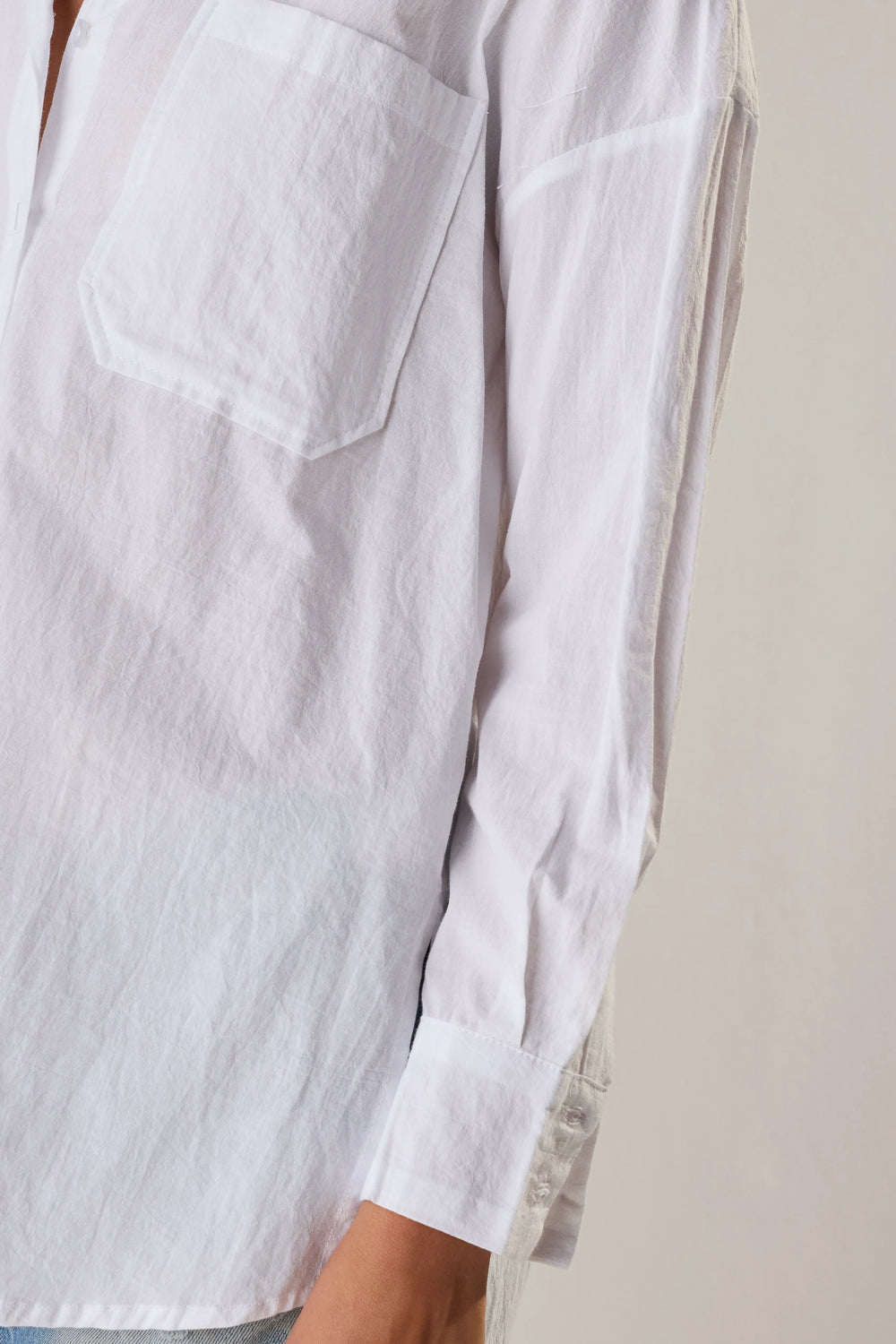 WHITE FLAT COTTON