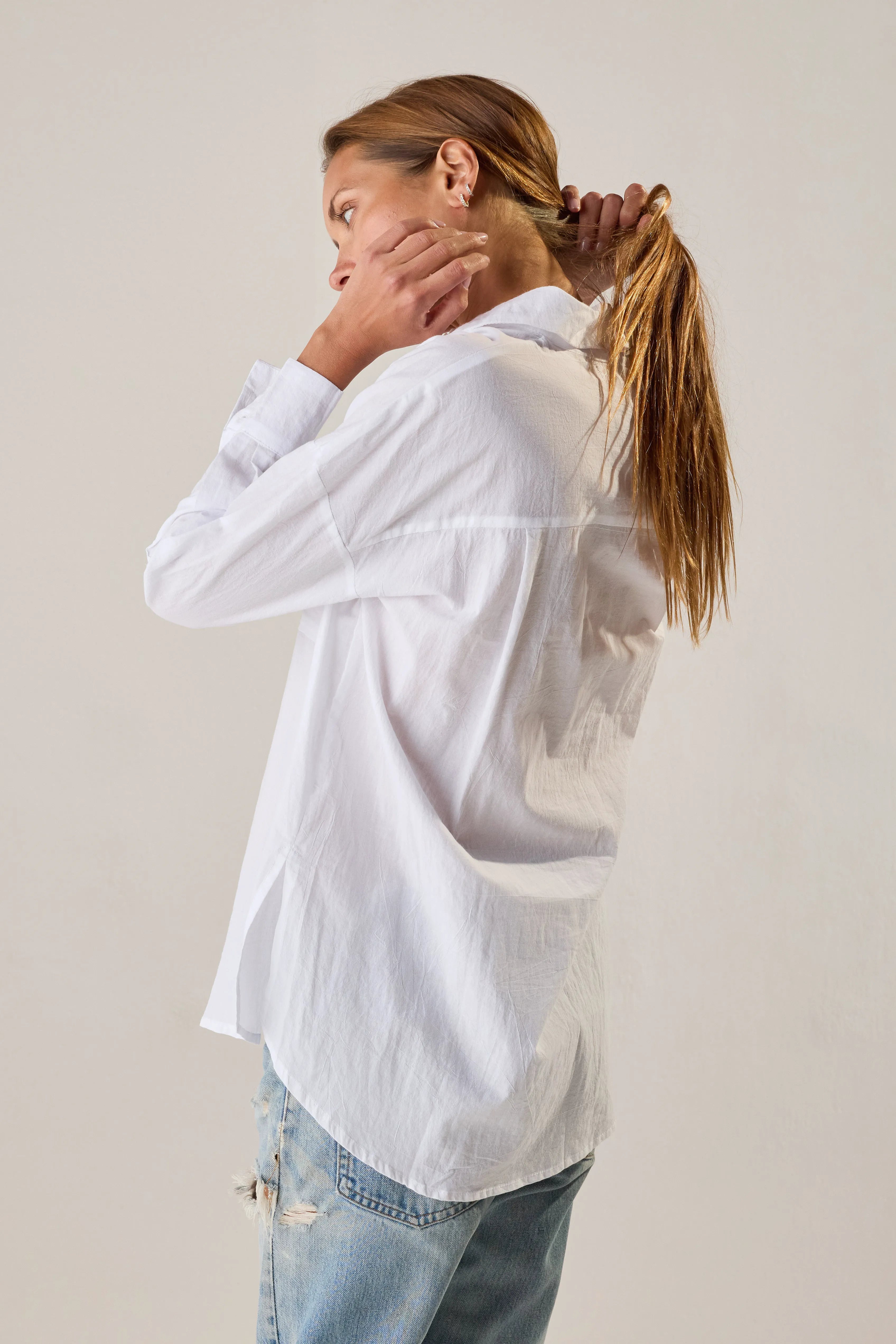 WHITE FLAT COTTON