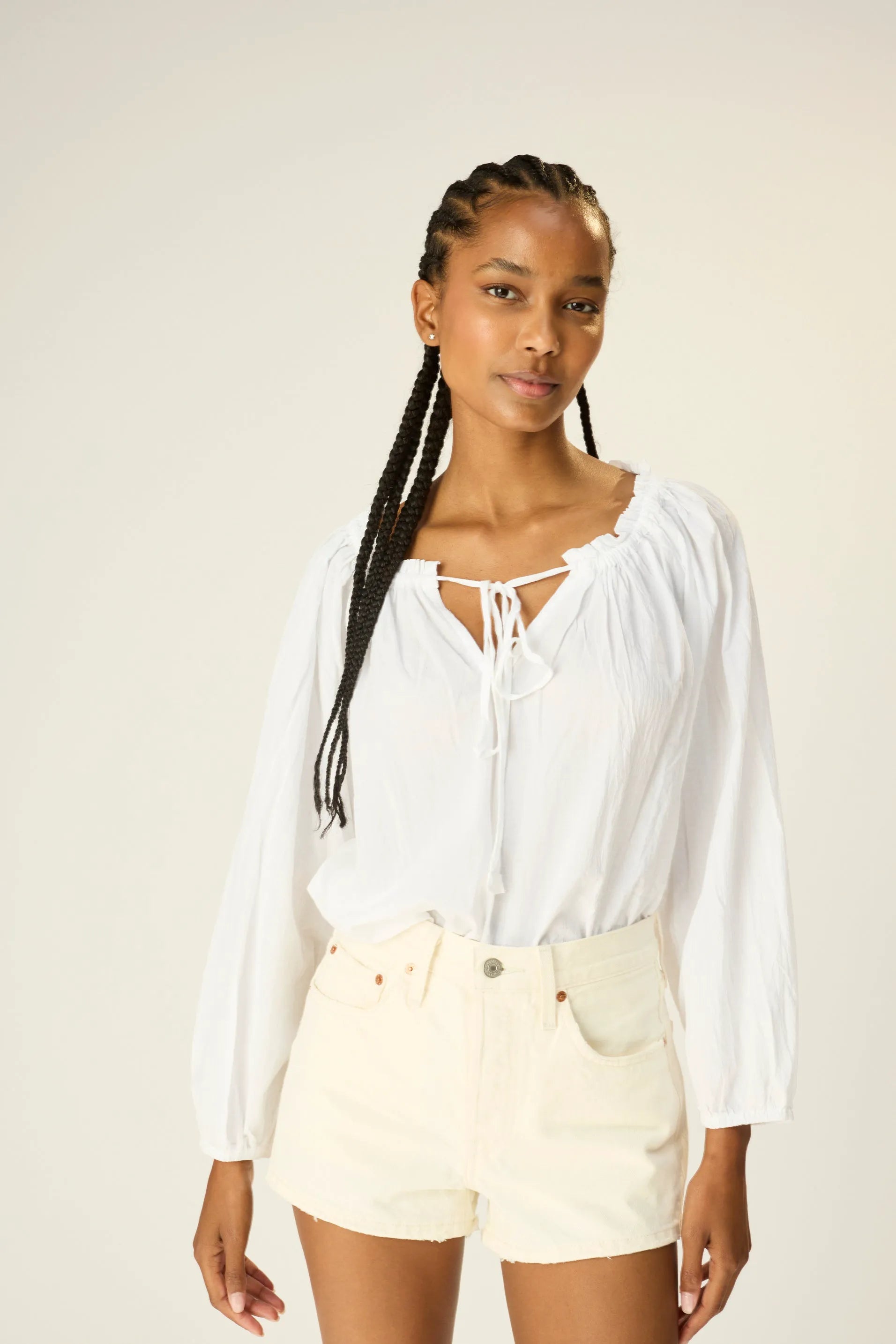 WHITE FLAT COTTON