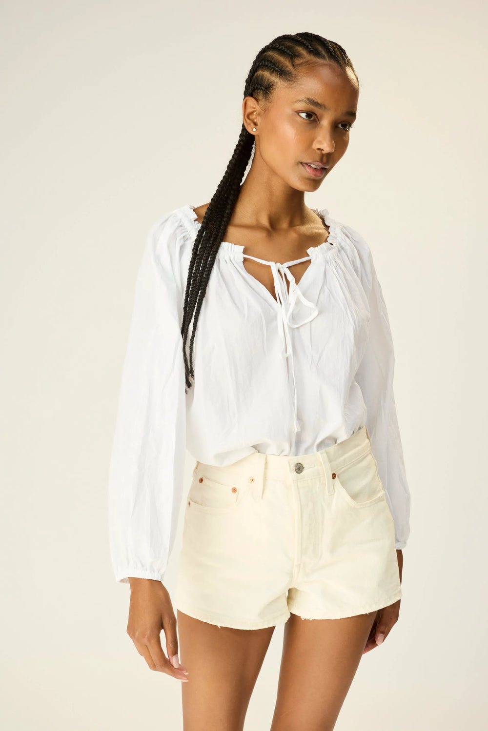 WHITE FLAT COTTON