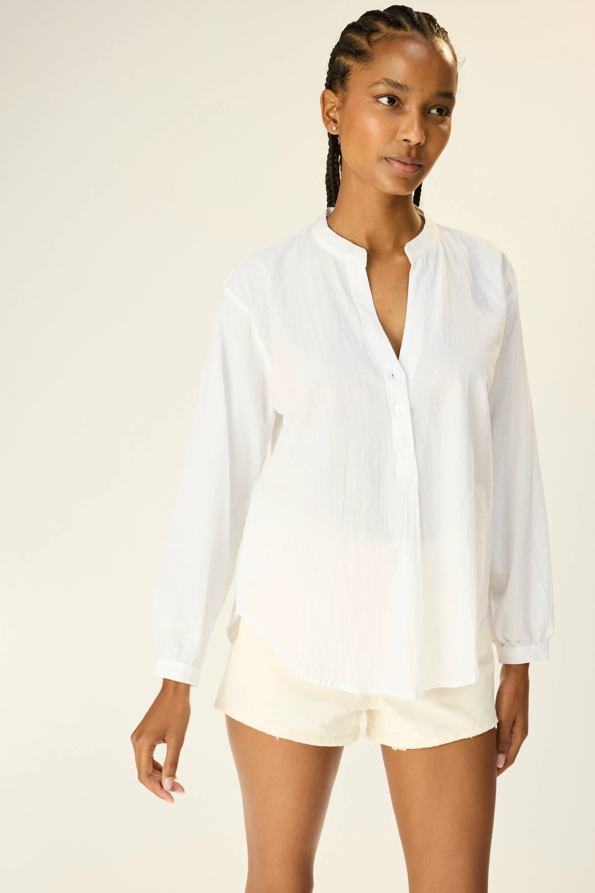 WHITE FLAT COTTON