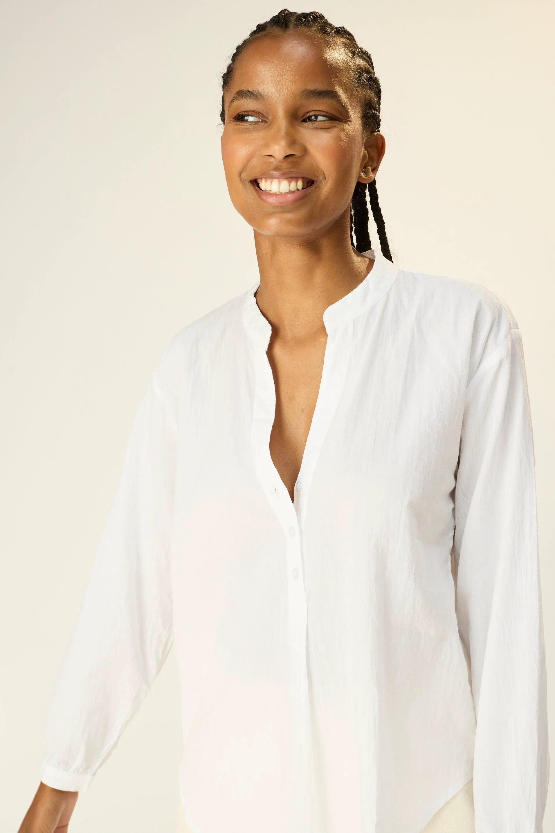 WHITE FLAT COTTON