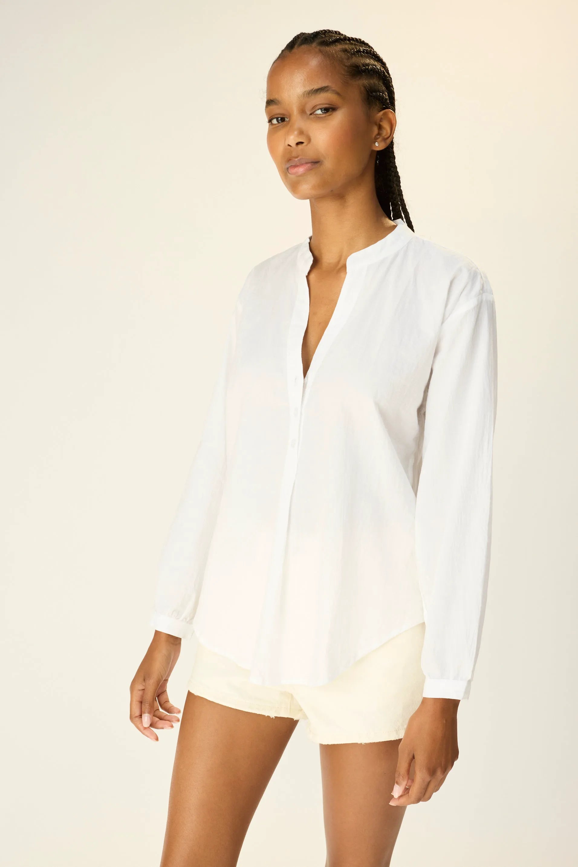 WHITE FLAT COTTON