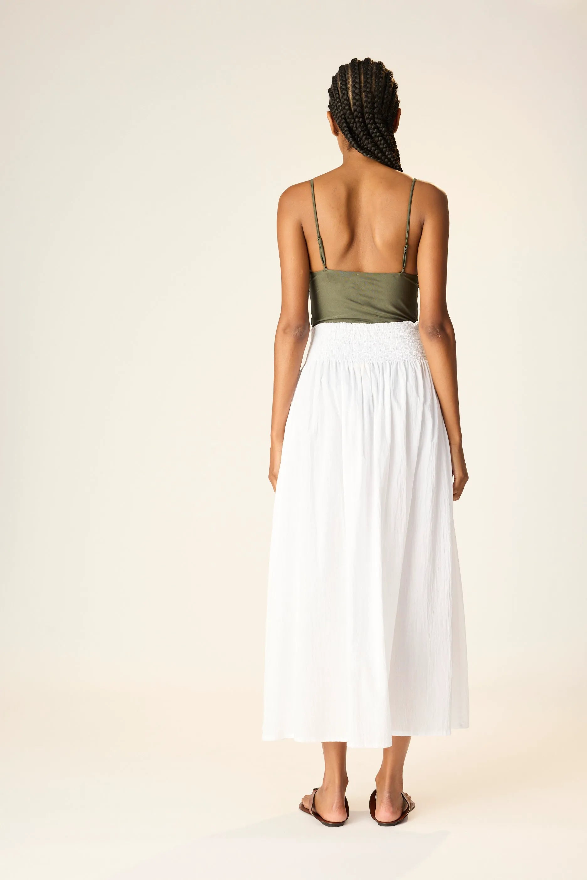 WHITE FLAT COTTON