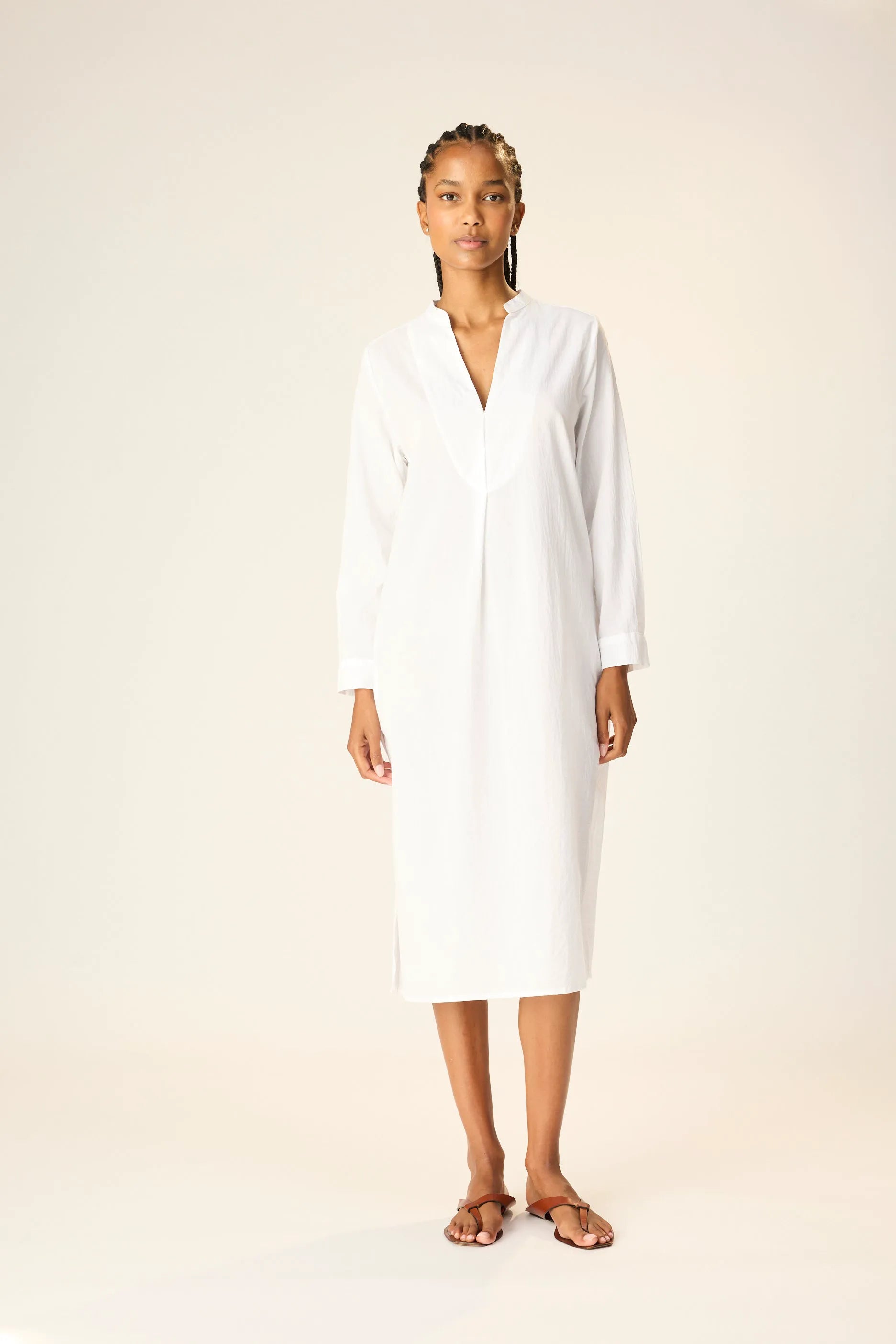 WHITE FLAT COTTON