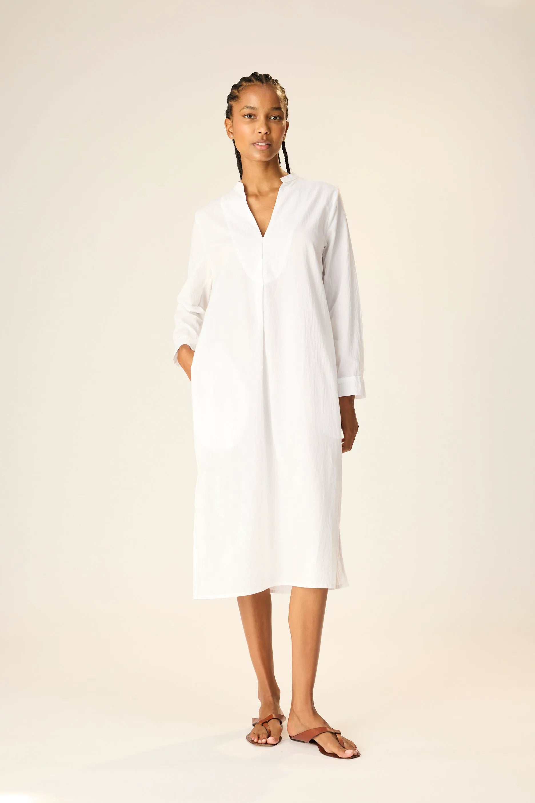 WHITE FLAT COTTON