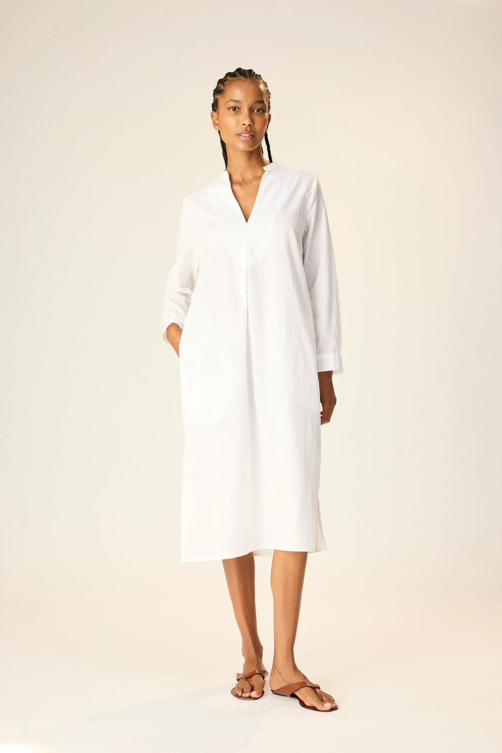 WHITE FLAT COTTON