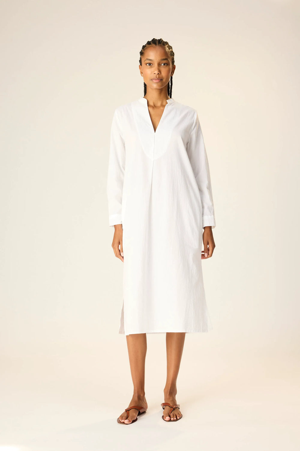 WHITE FLAT COTTON