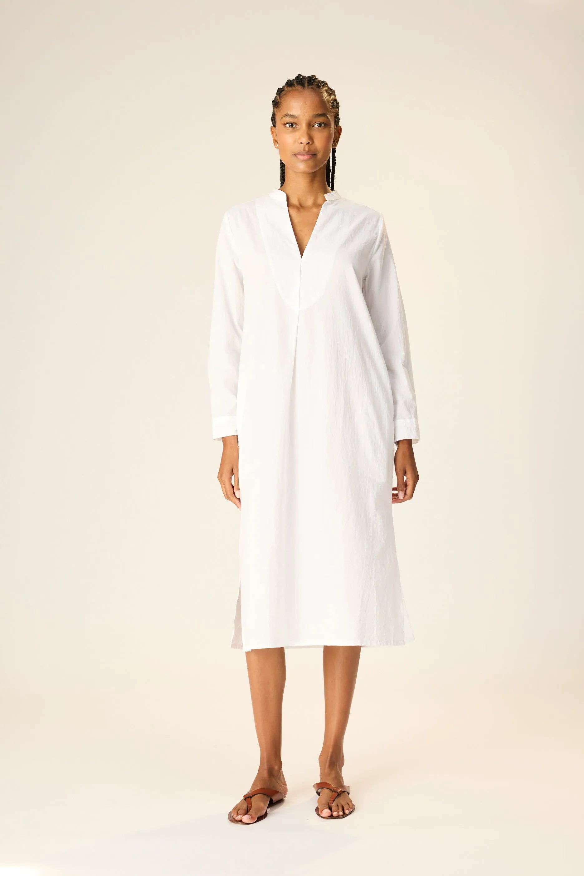 WHITE FLAT COTTON
