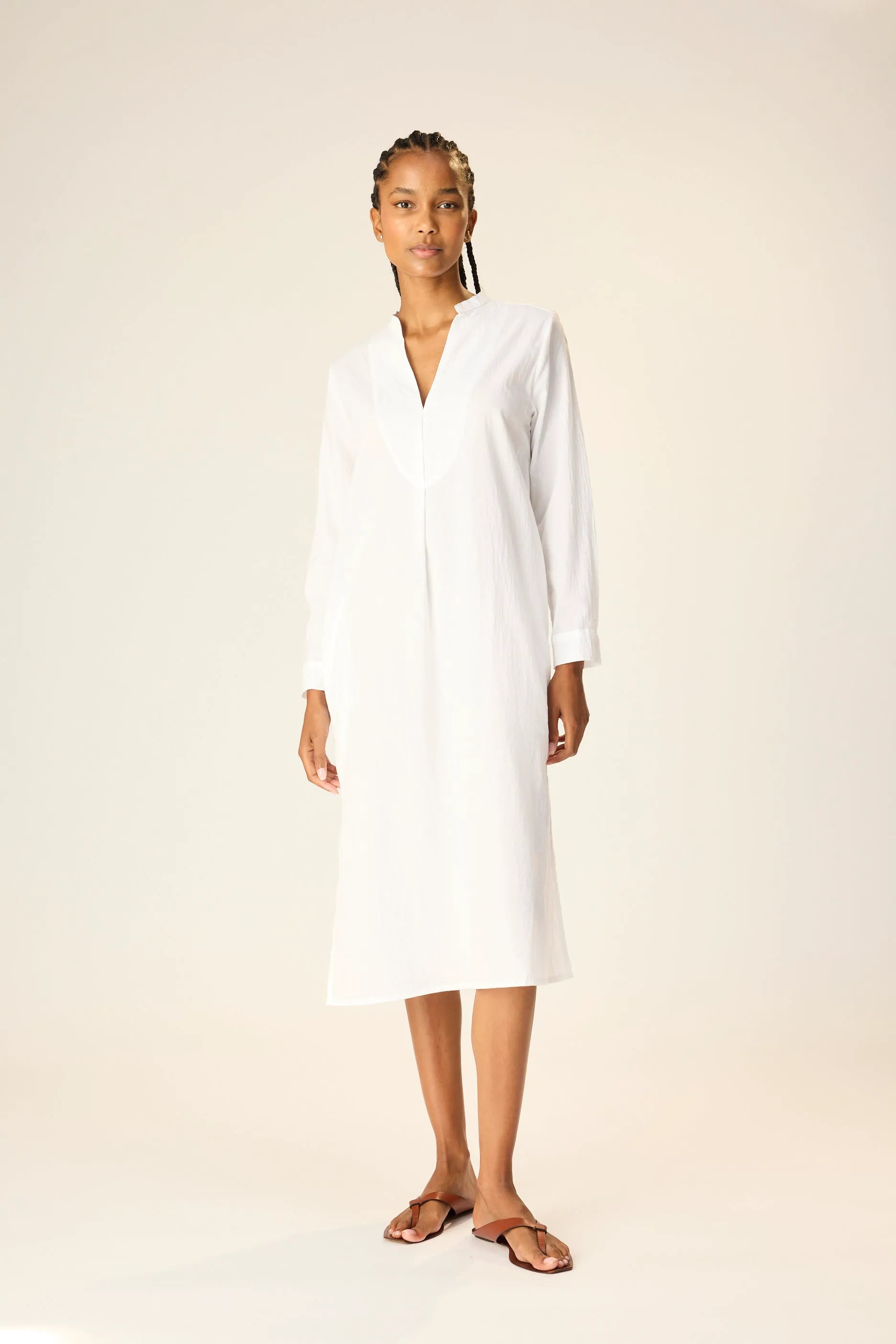WHITE FLAT COTTON