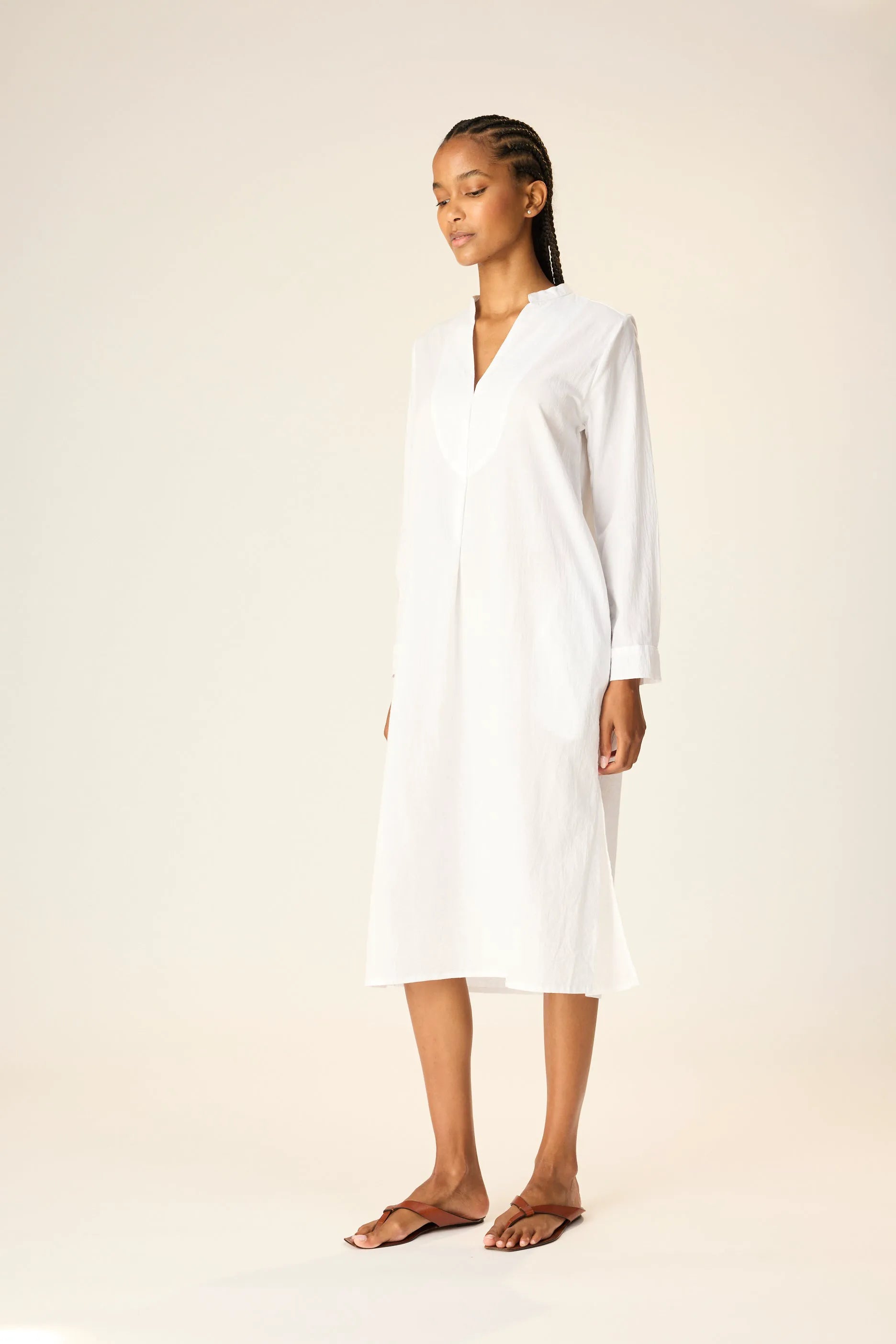 WHITE FLAT COTTON