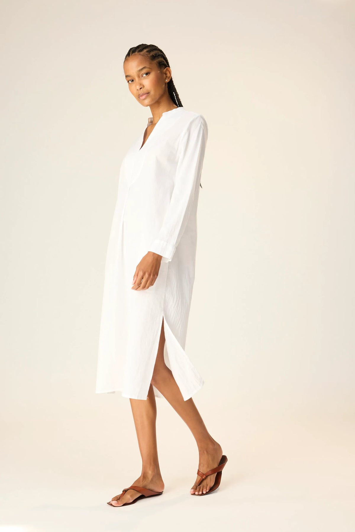 WHITE FLAT COTTON