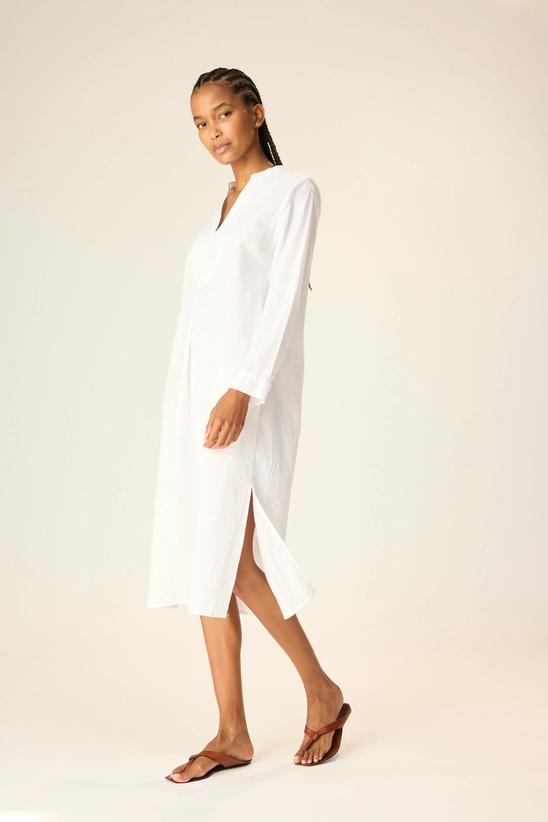 WHITE FLAT COTTON