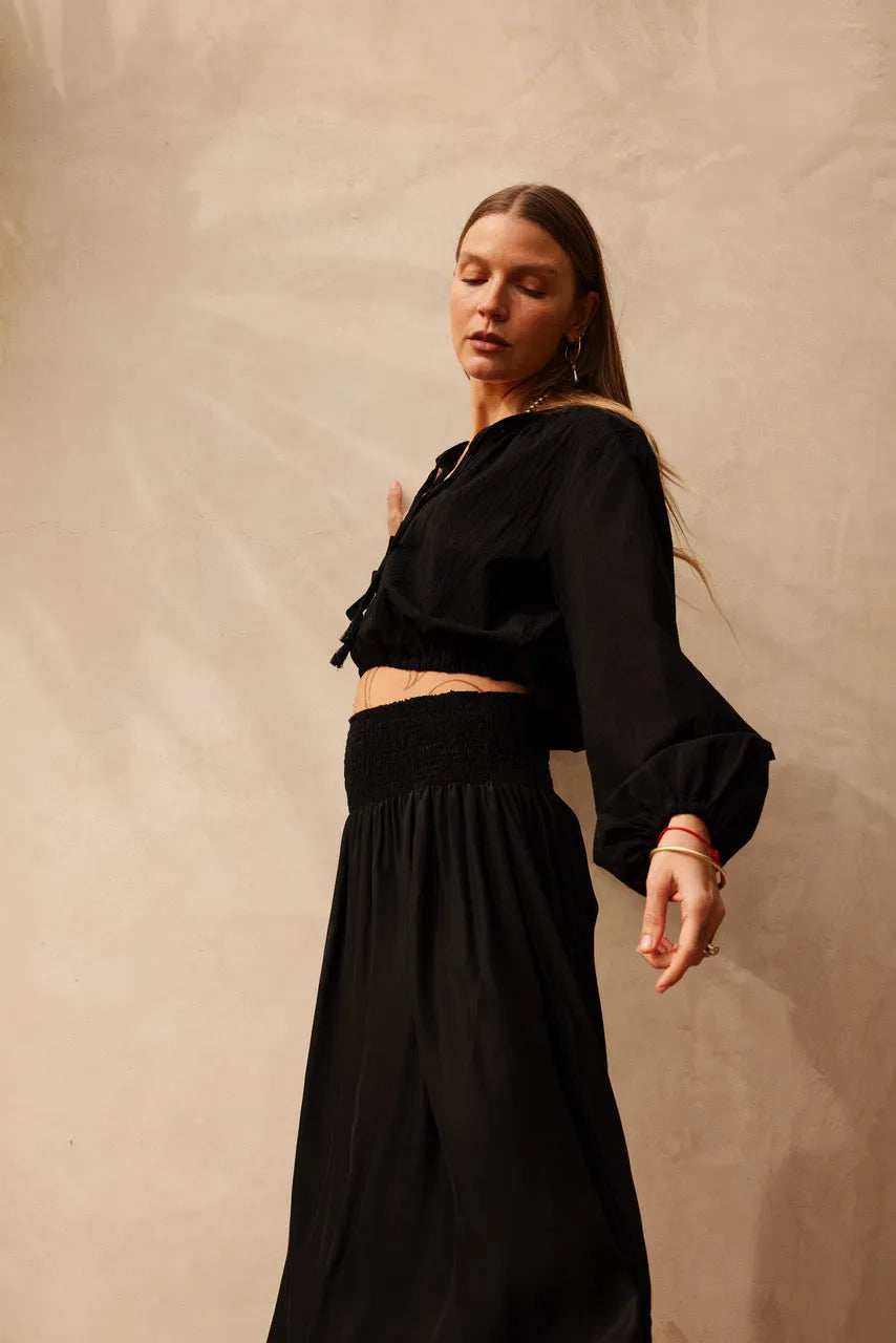BLACK FLAT COTTON