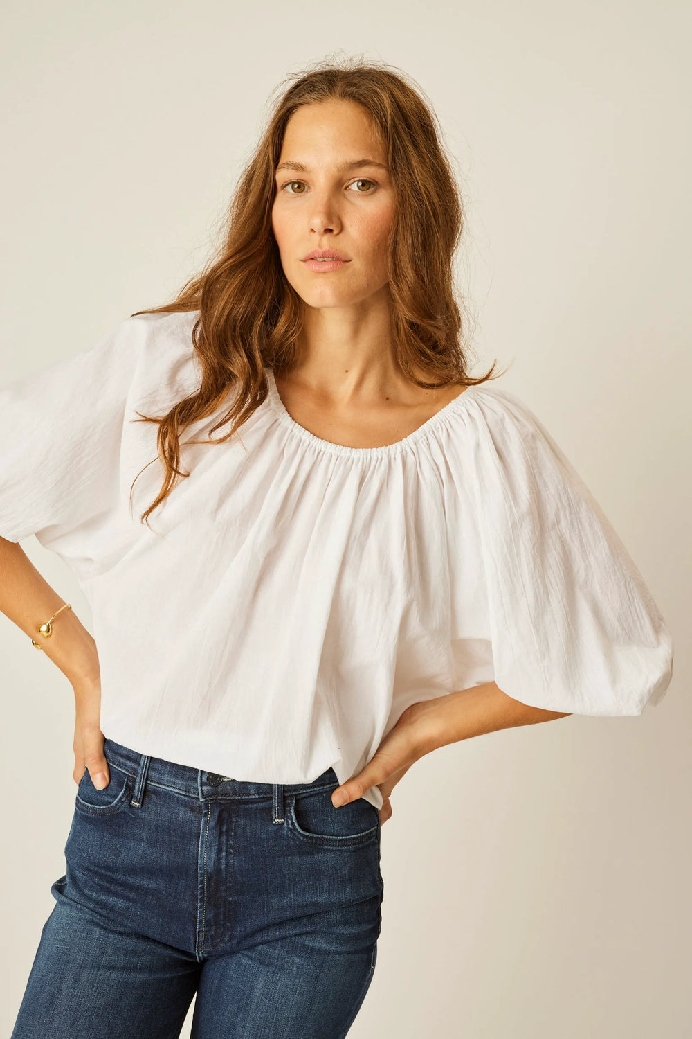 WHITE FLAT COTTON