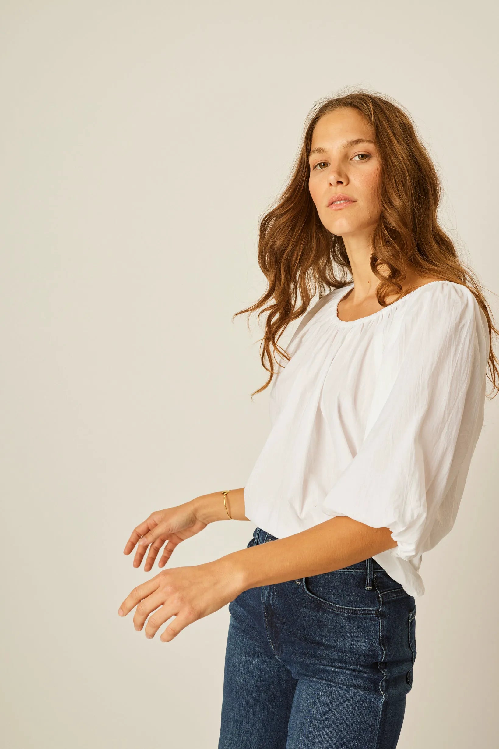 WHITE FLAT COTTON