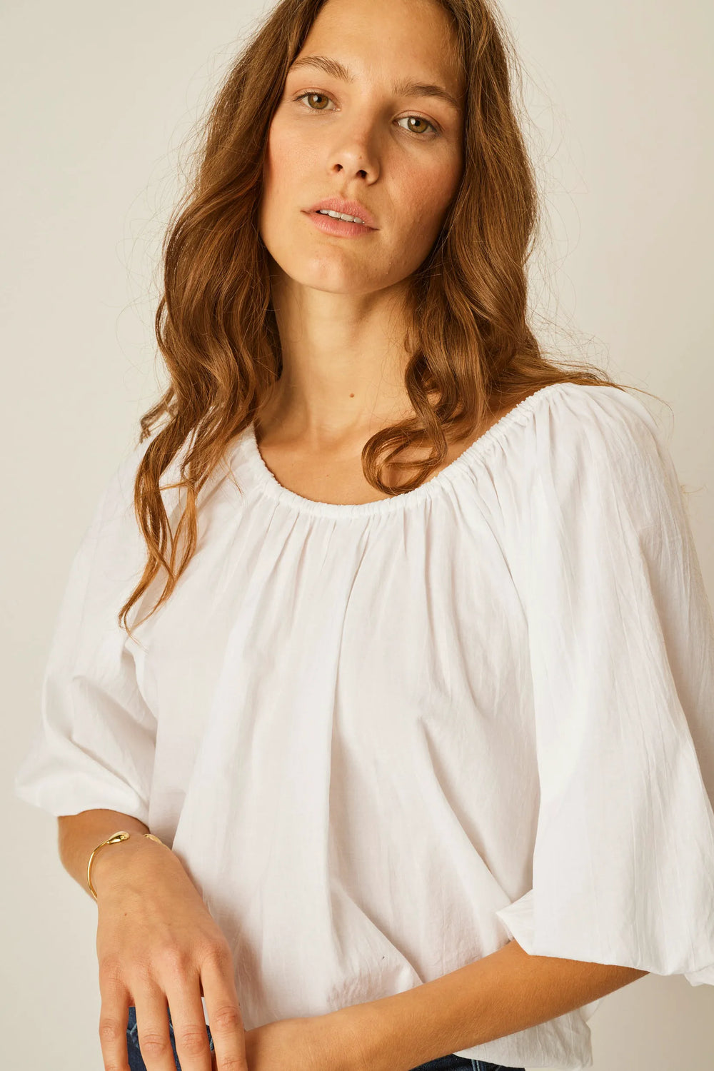 WHITE FLAT COTTON