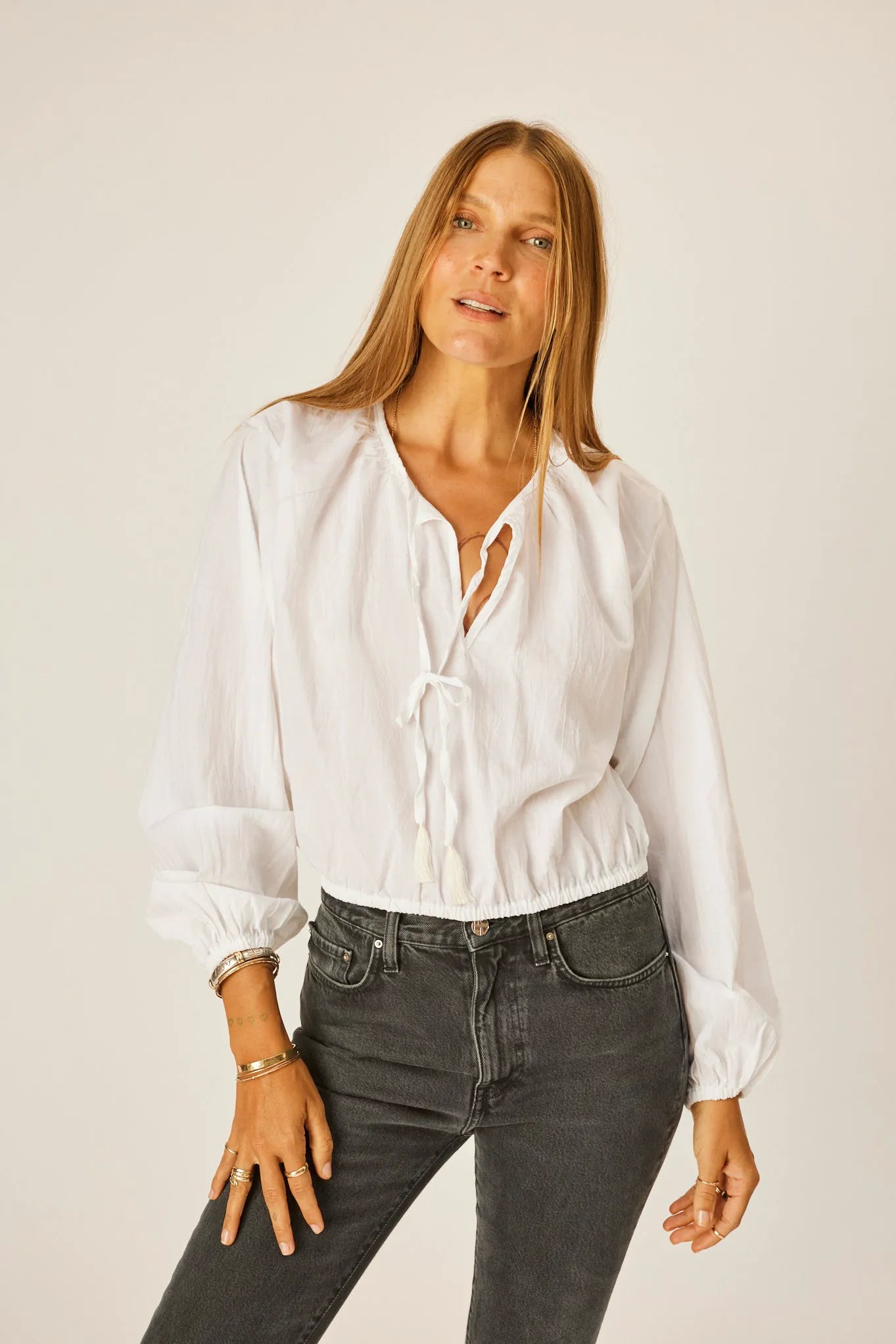 WHITE FLAT COTTON