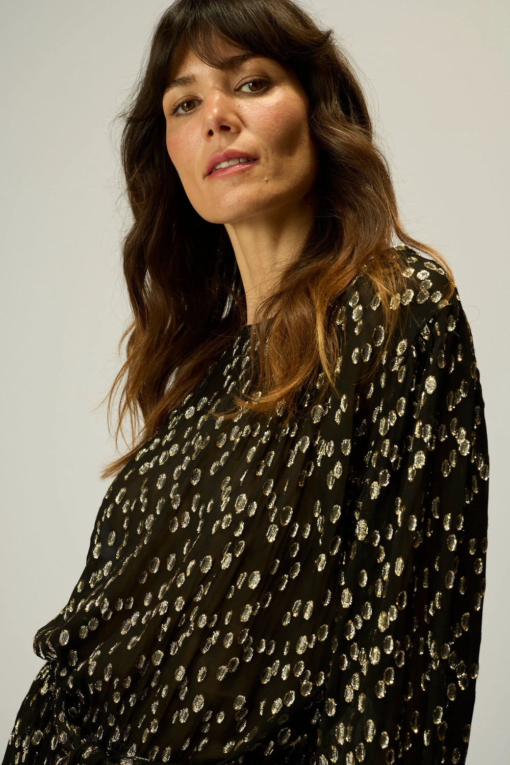 METALLIC CHIFFON