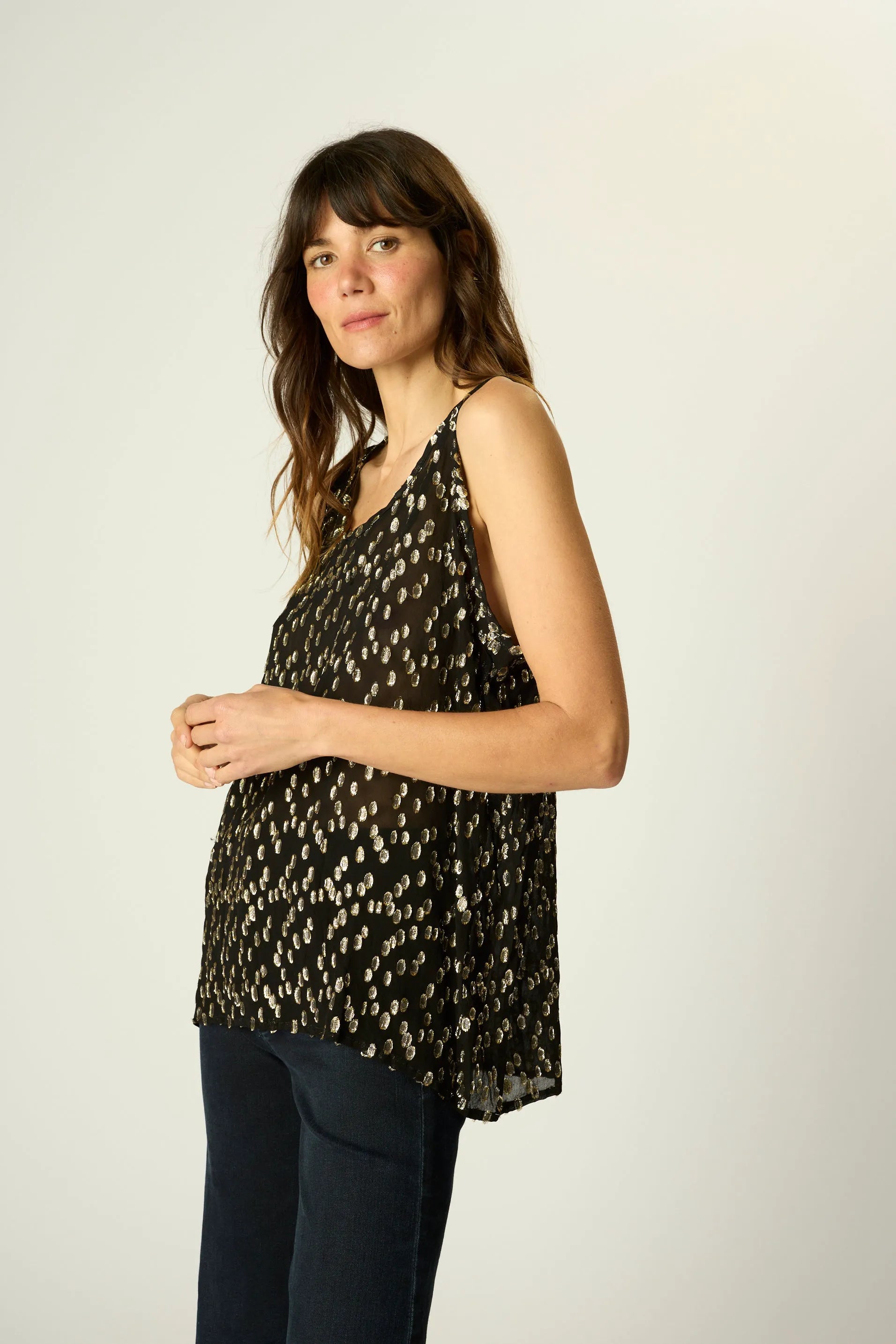 METALLIC CHIFFON