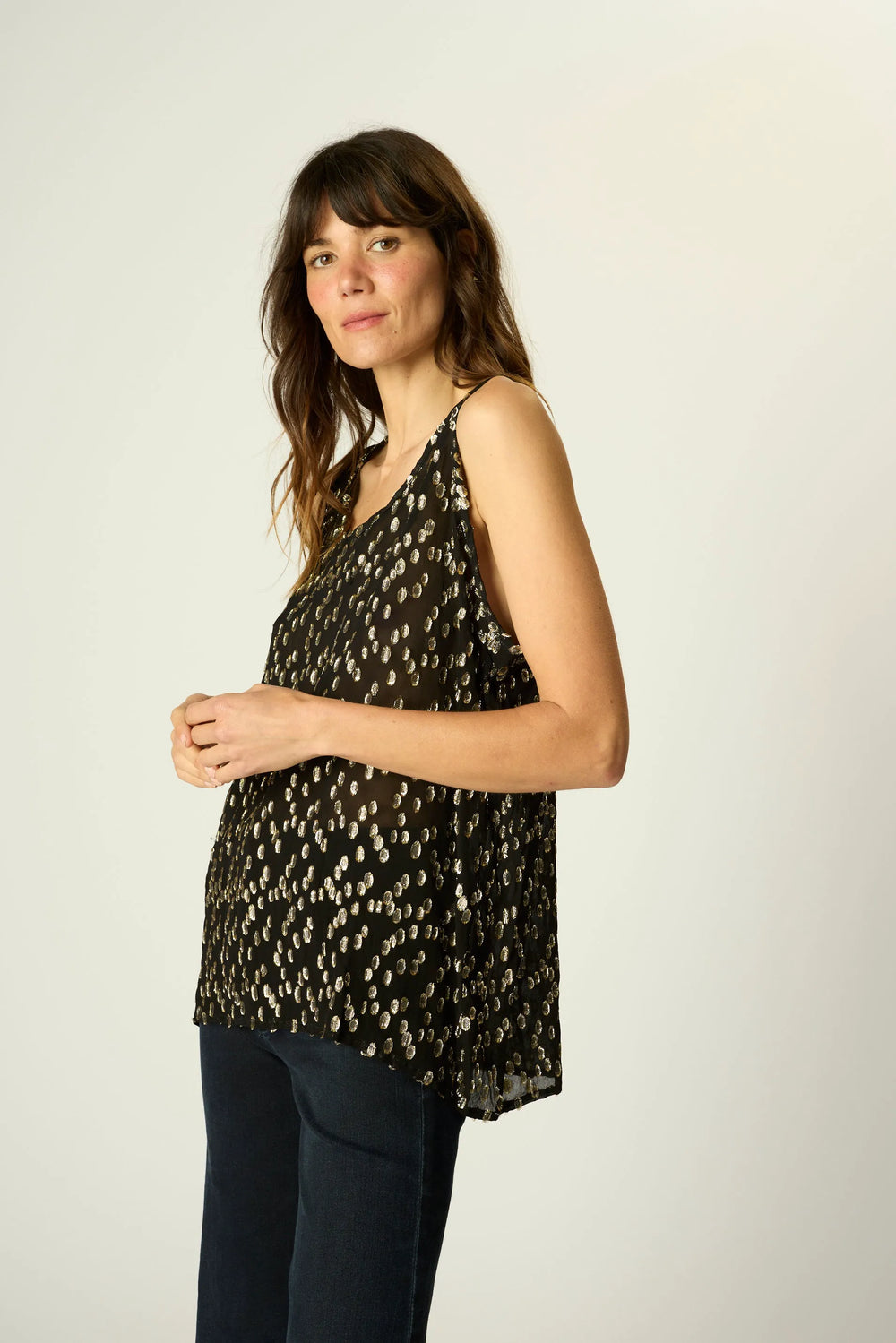 METALLIC CHIFFON