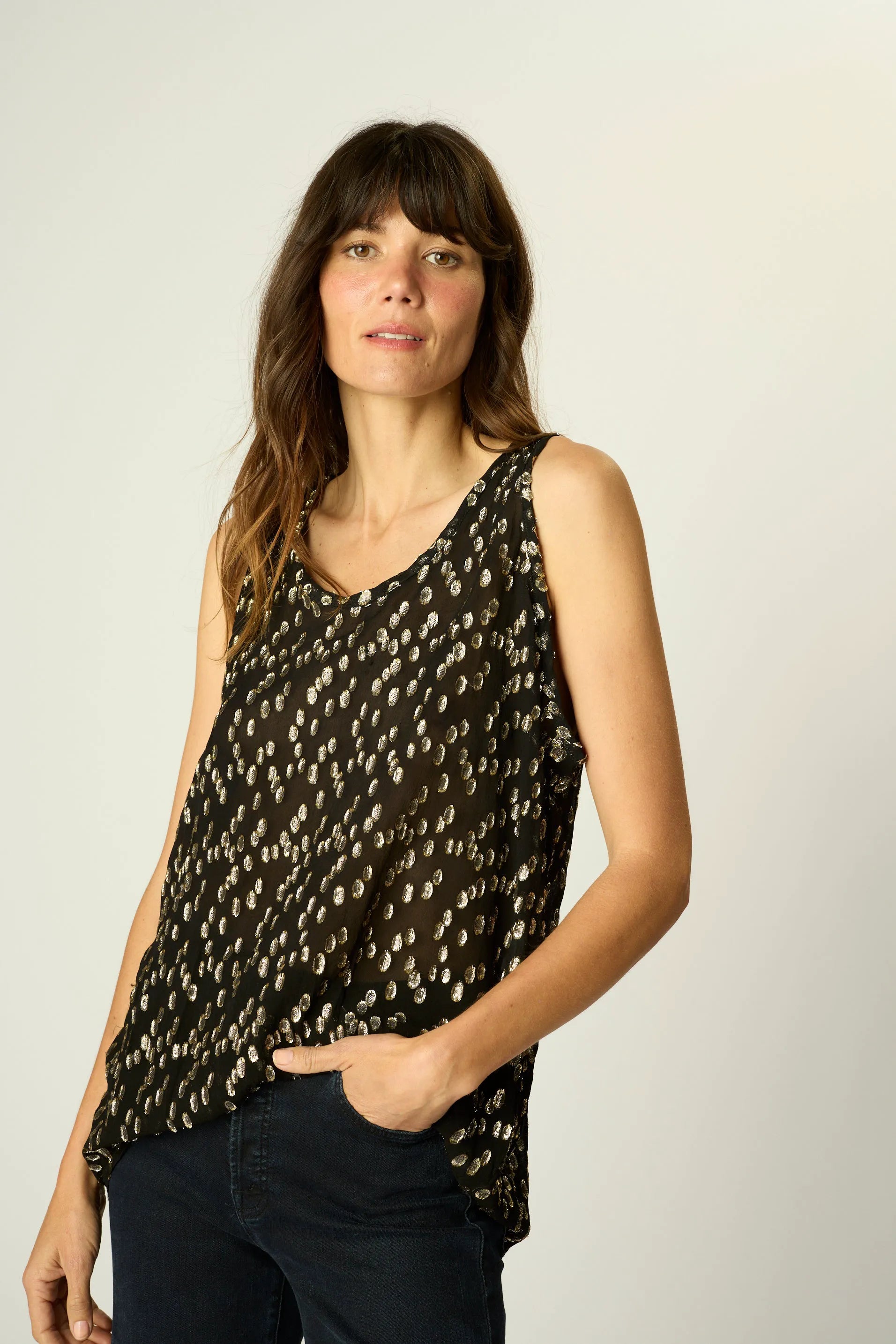 METALLIC CHIFFON