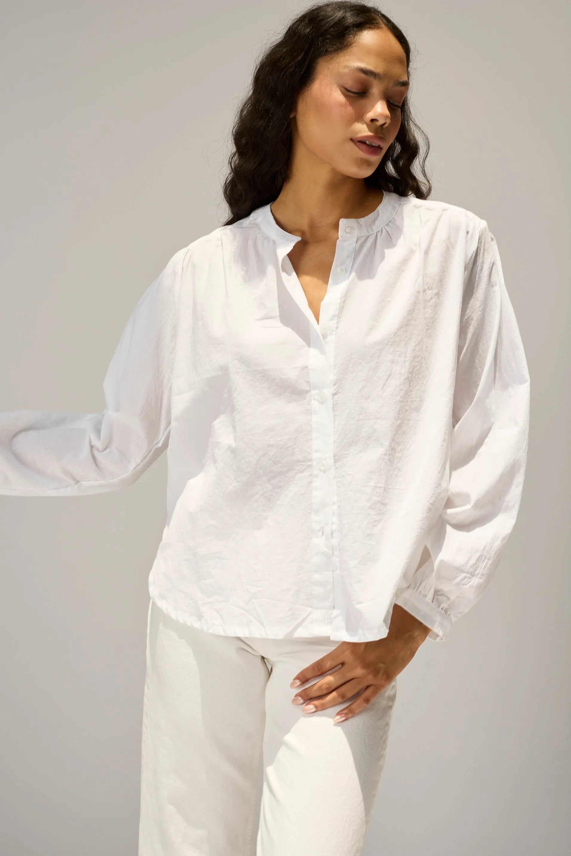 WHITE FLAT COTTON