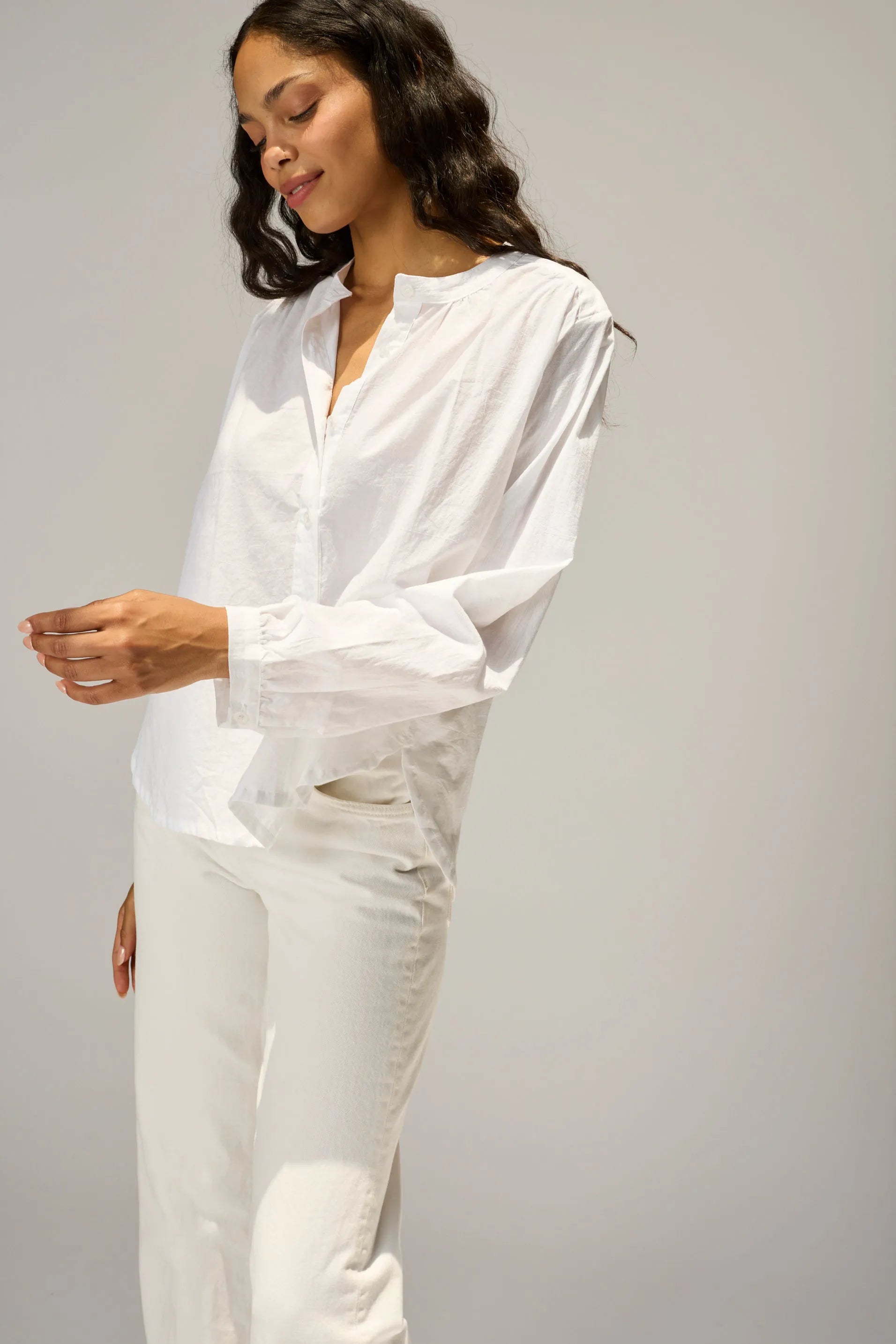WHITE FLAT COTTON
