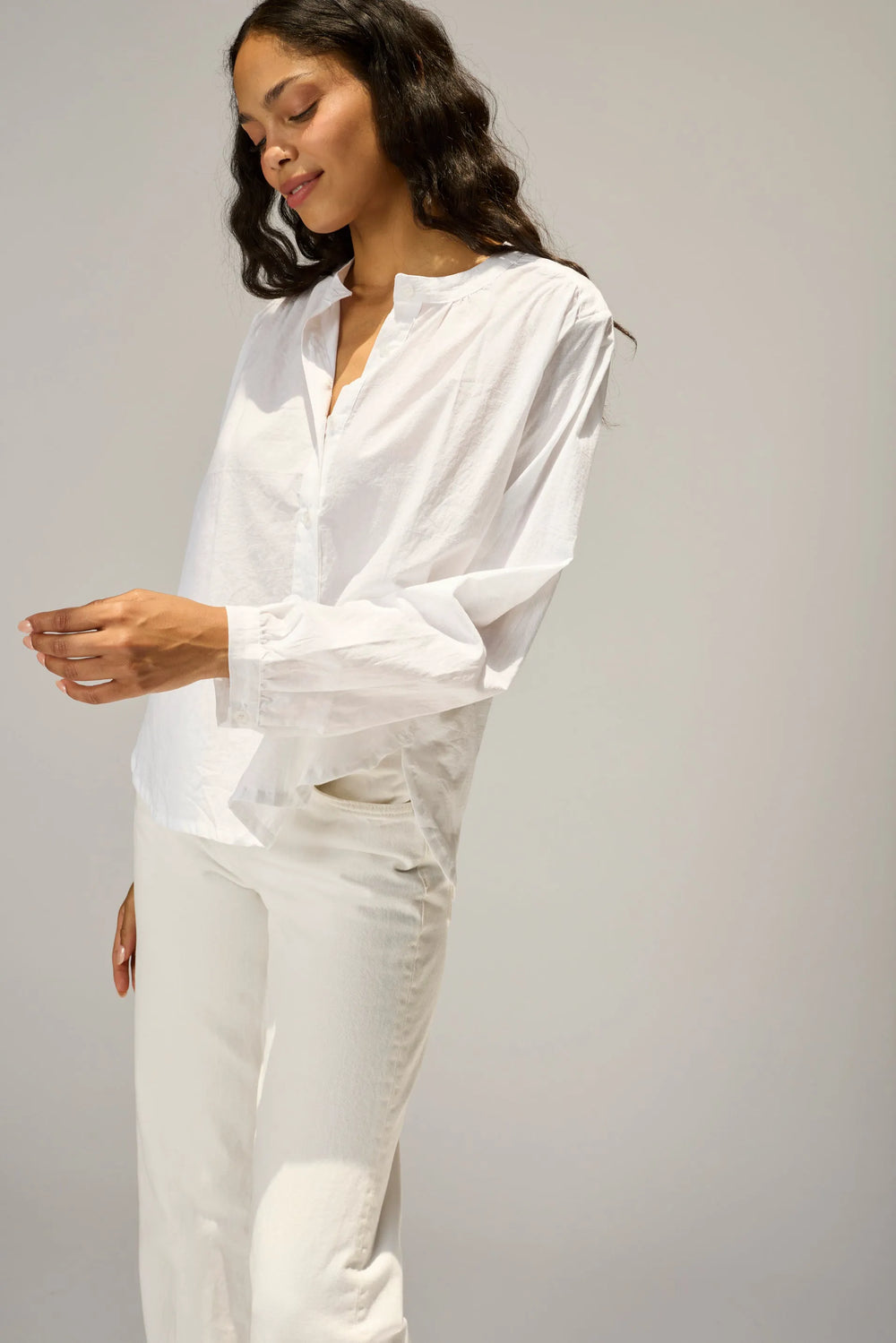 WHITE FLAT COTTON