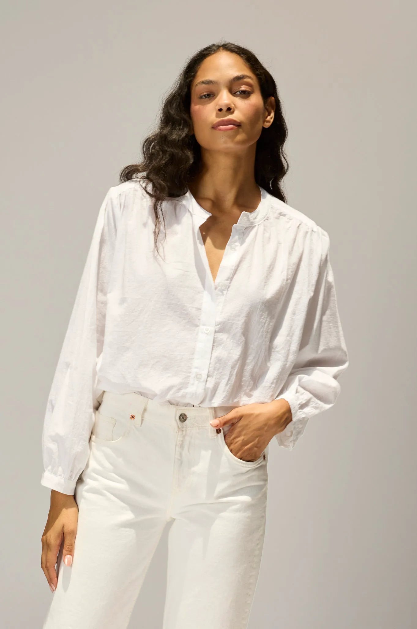 WHITE FLAT COTTON