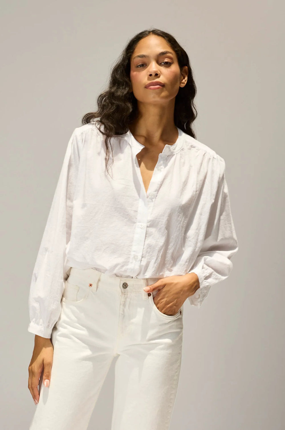 WHITE FLAT COTTON