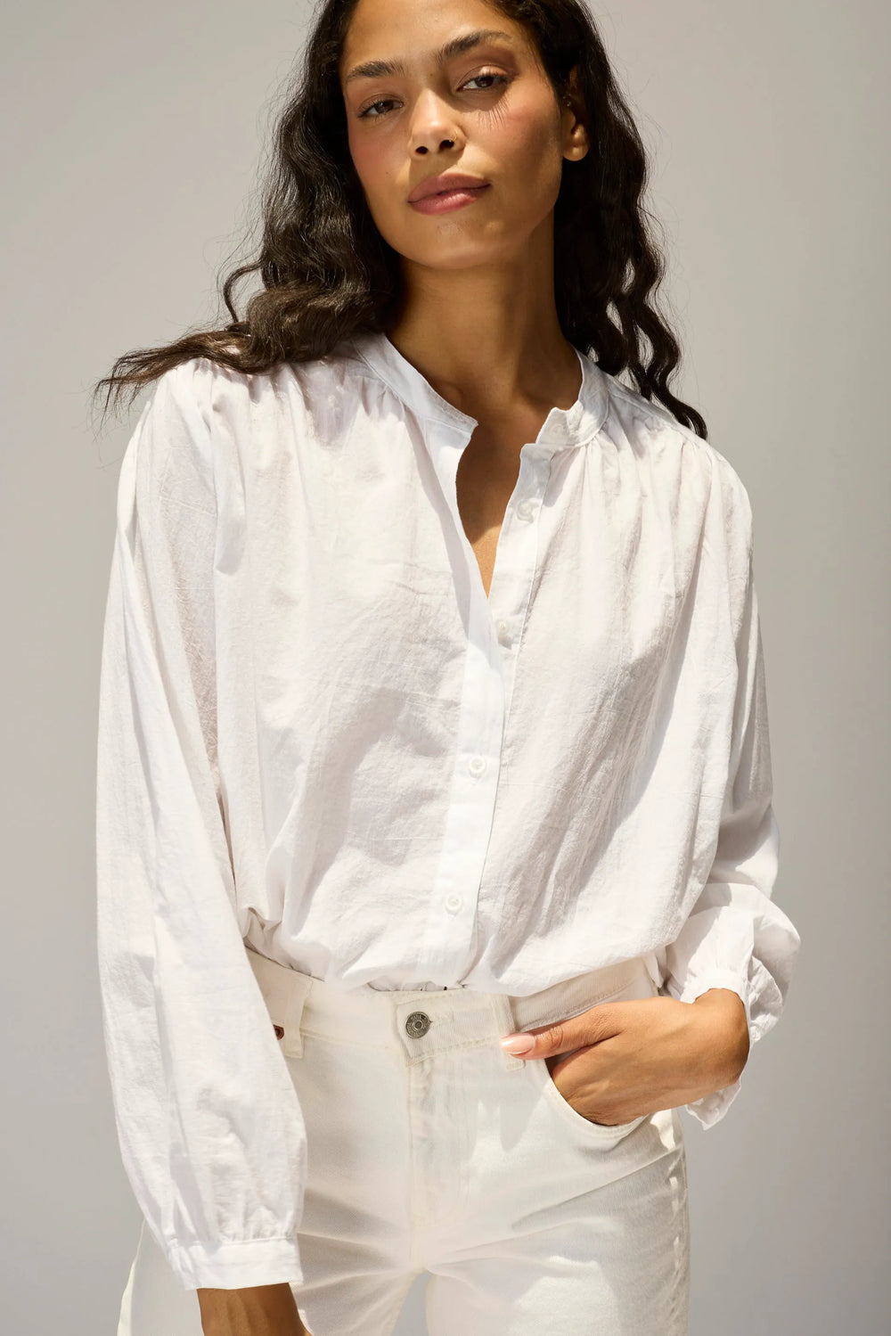 WHITE FLAT COTTON