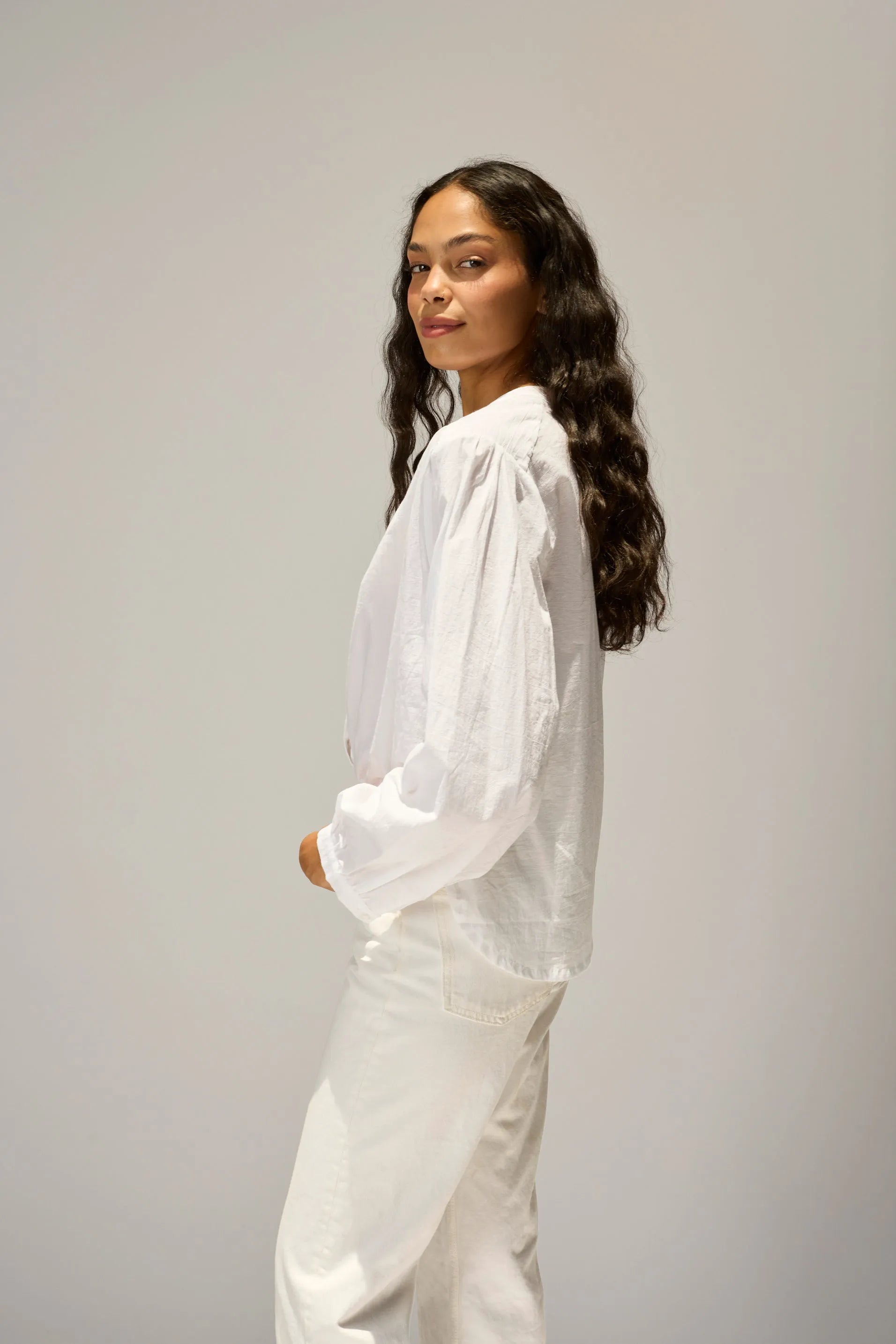 WHITE FLAT COTTON