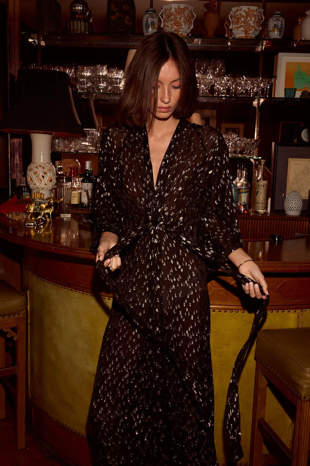 METALLIC CHIFFON