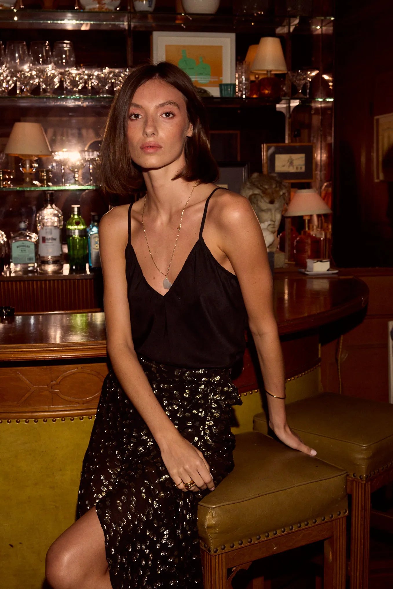 METALLIC CHIFFON