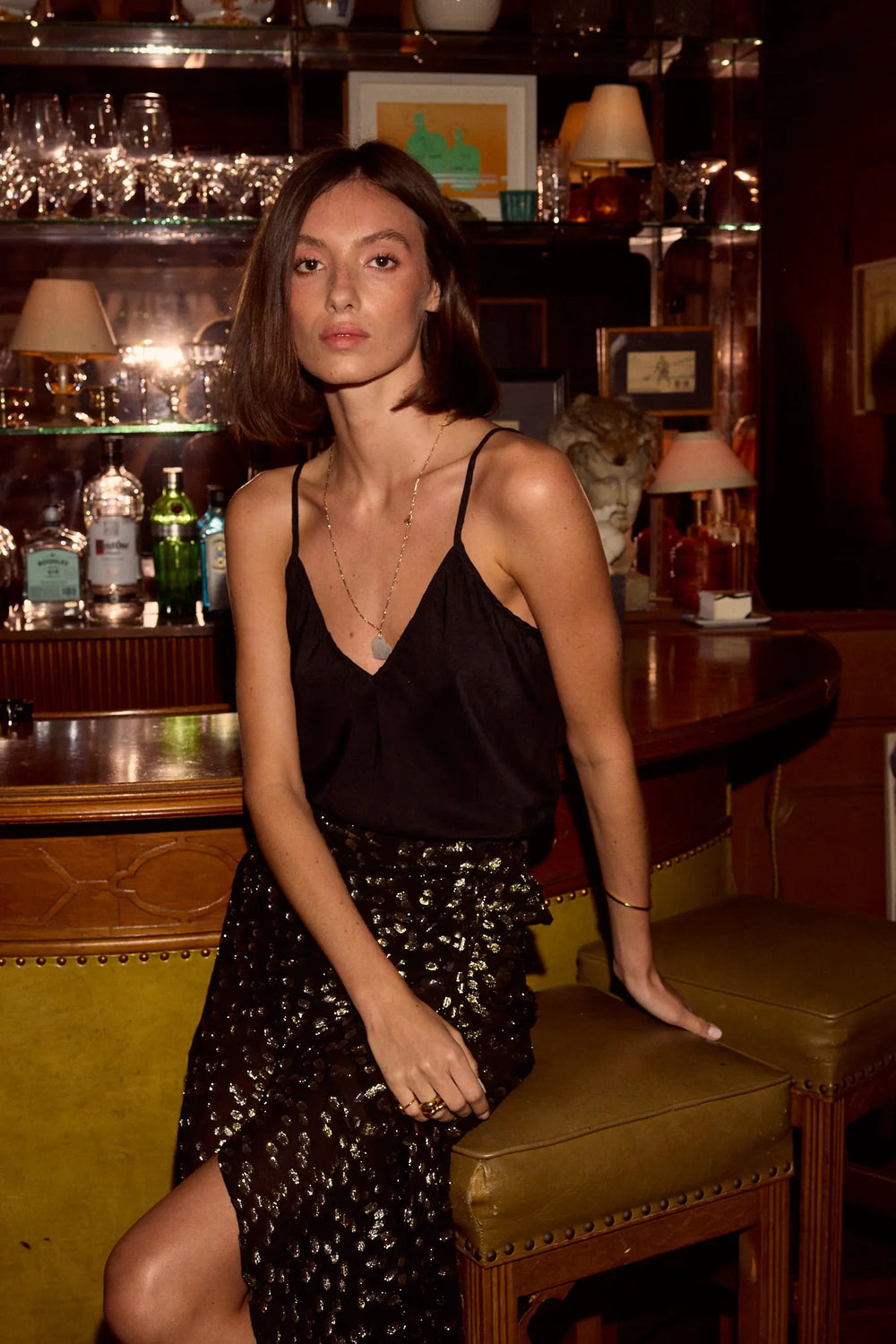 METALLIC CHIFFON