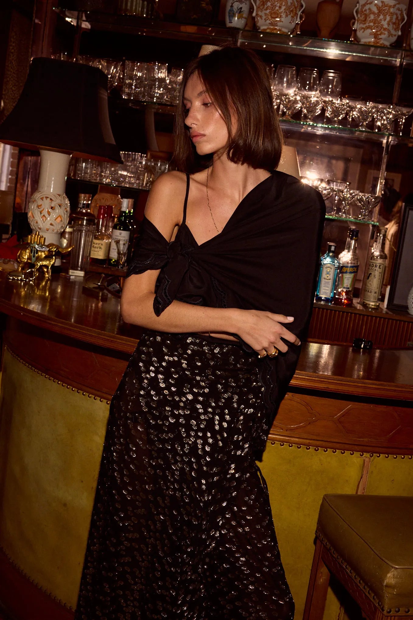 METALLIC CHIFFON
