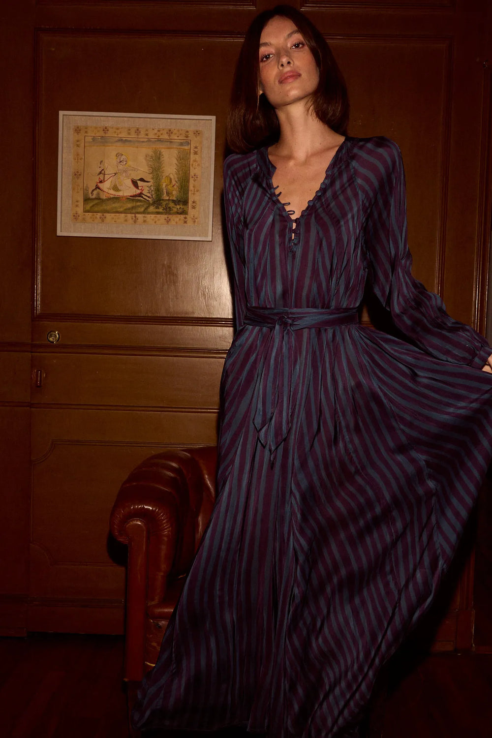 PETITE STRIPE PETROLEUM