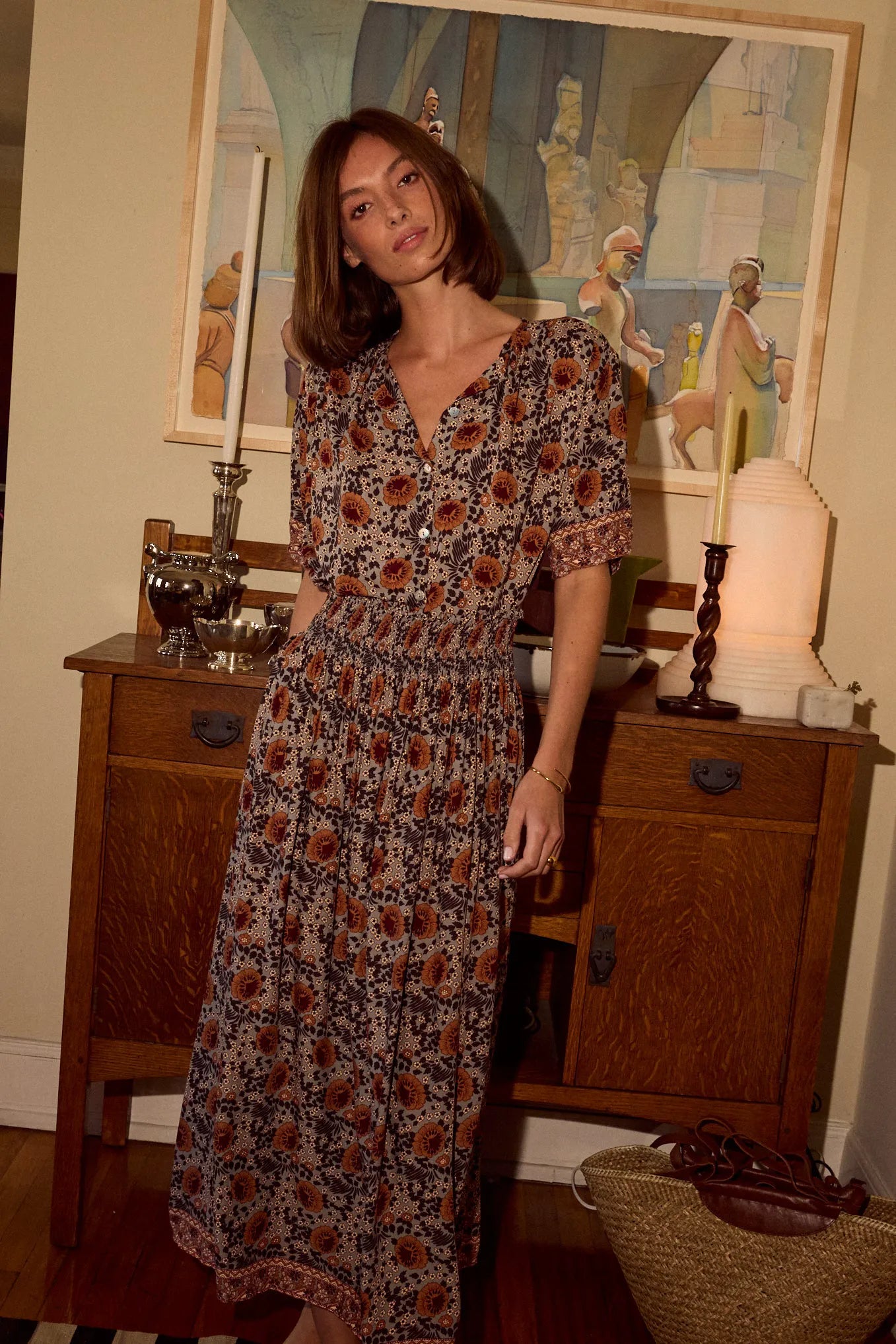 VINTAGE FLOWERS SLATE