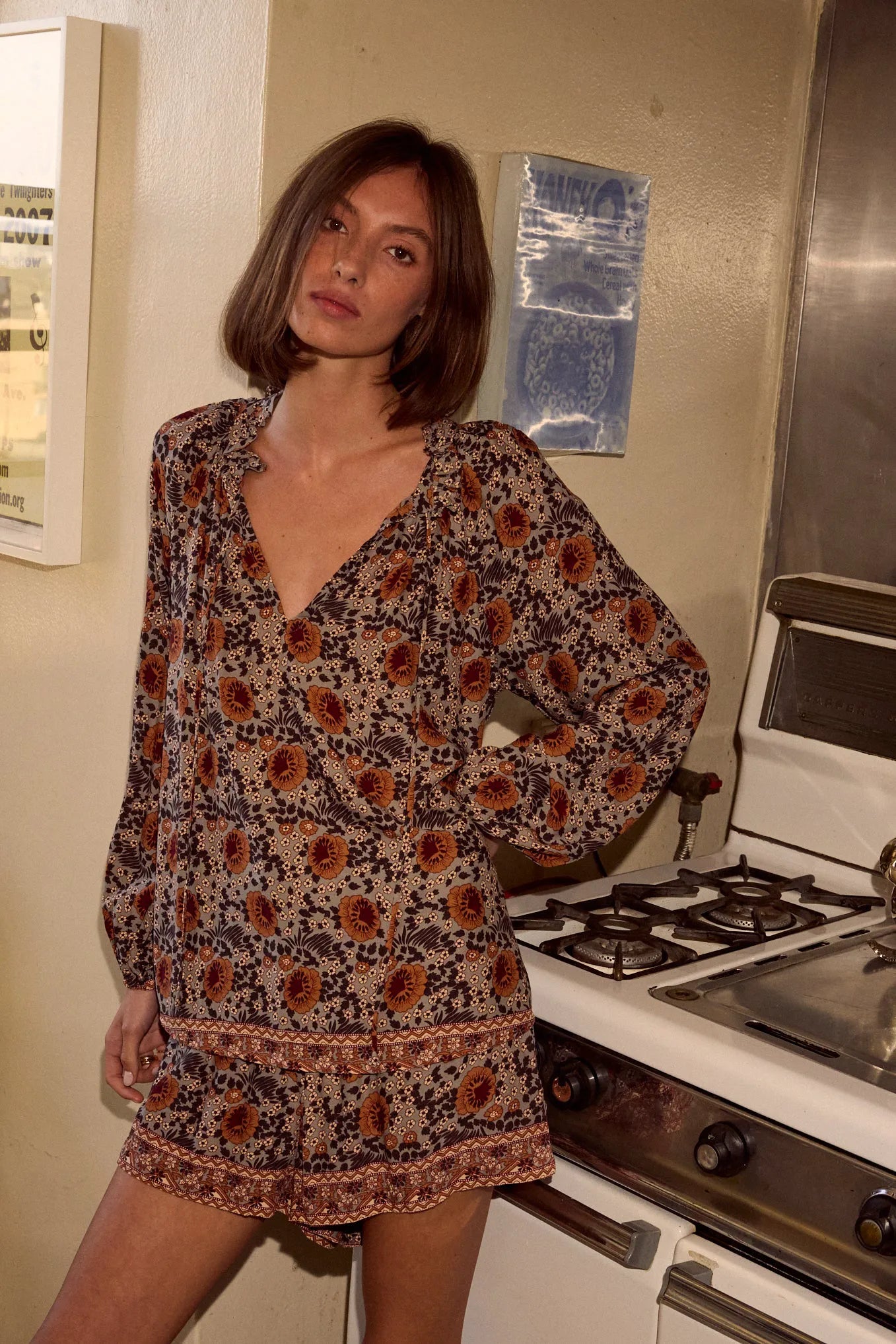 VINTAGE FLOWERS SLATE
