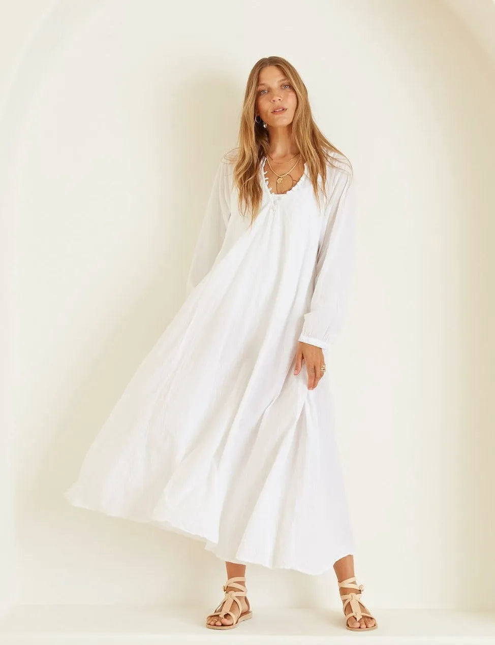 WHITE FLAT COTTON